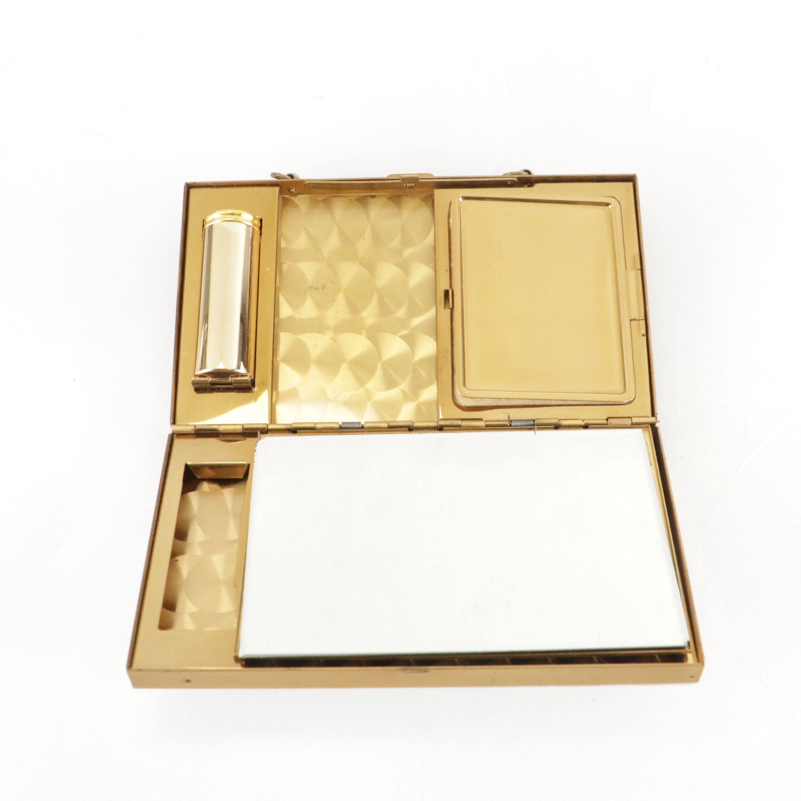 Koret Ostrich Skin Handbag, French Micro-Bead Purse & Acrylic Compact Minaudière