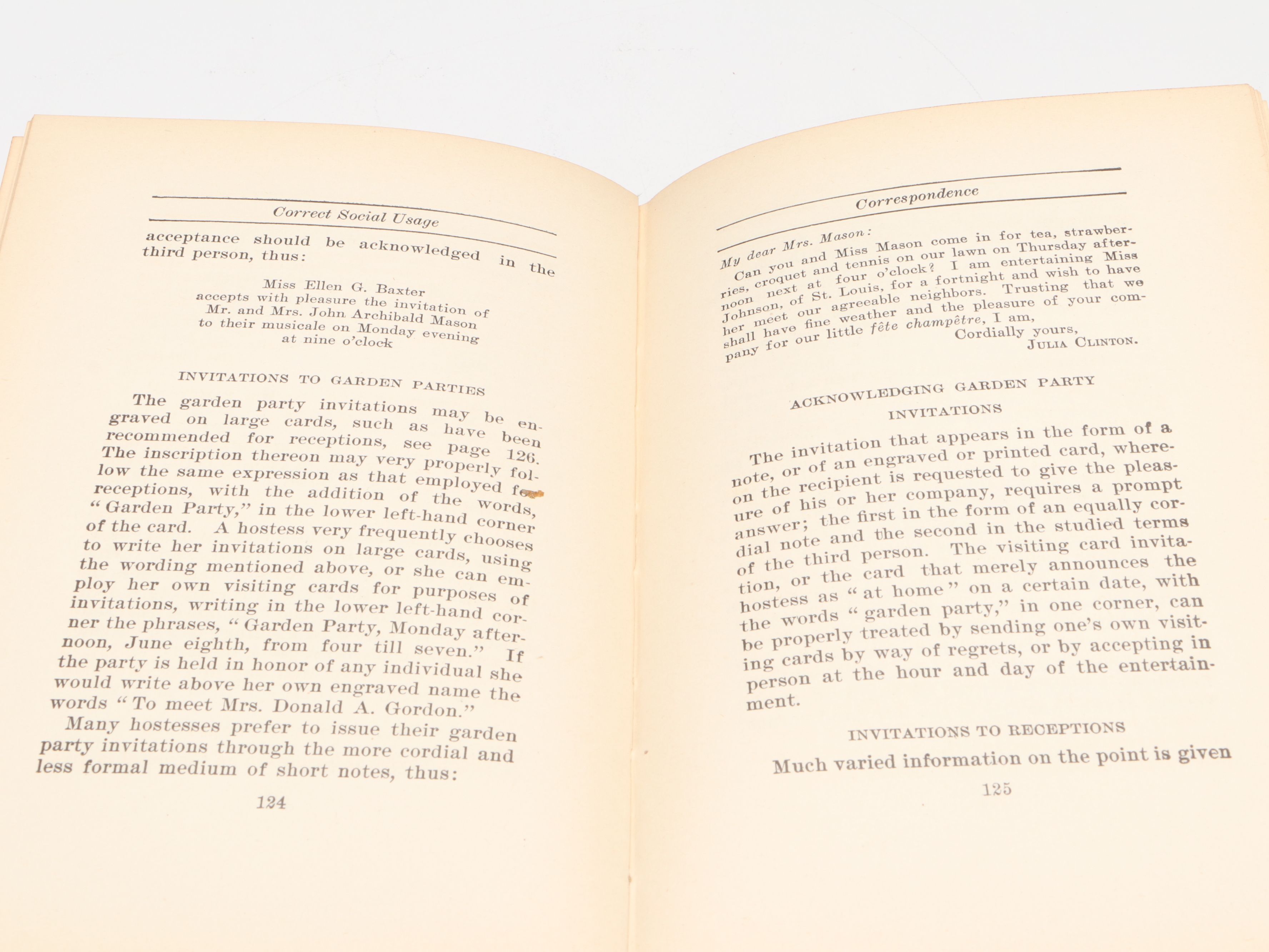 "Correct Social Usage" and More Vintage Etiquette Nonfiction Books
