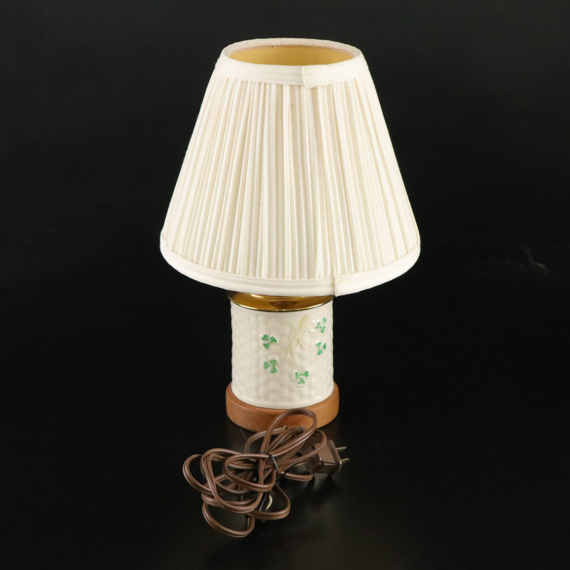 Belleek "Harp Shamrock" Porcelain Flat Cups, Saucers and More