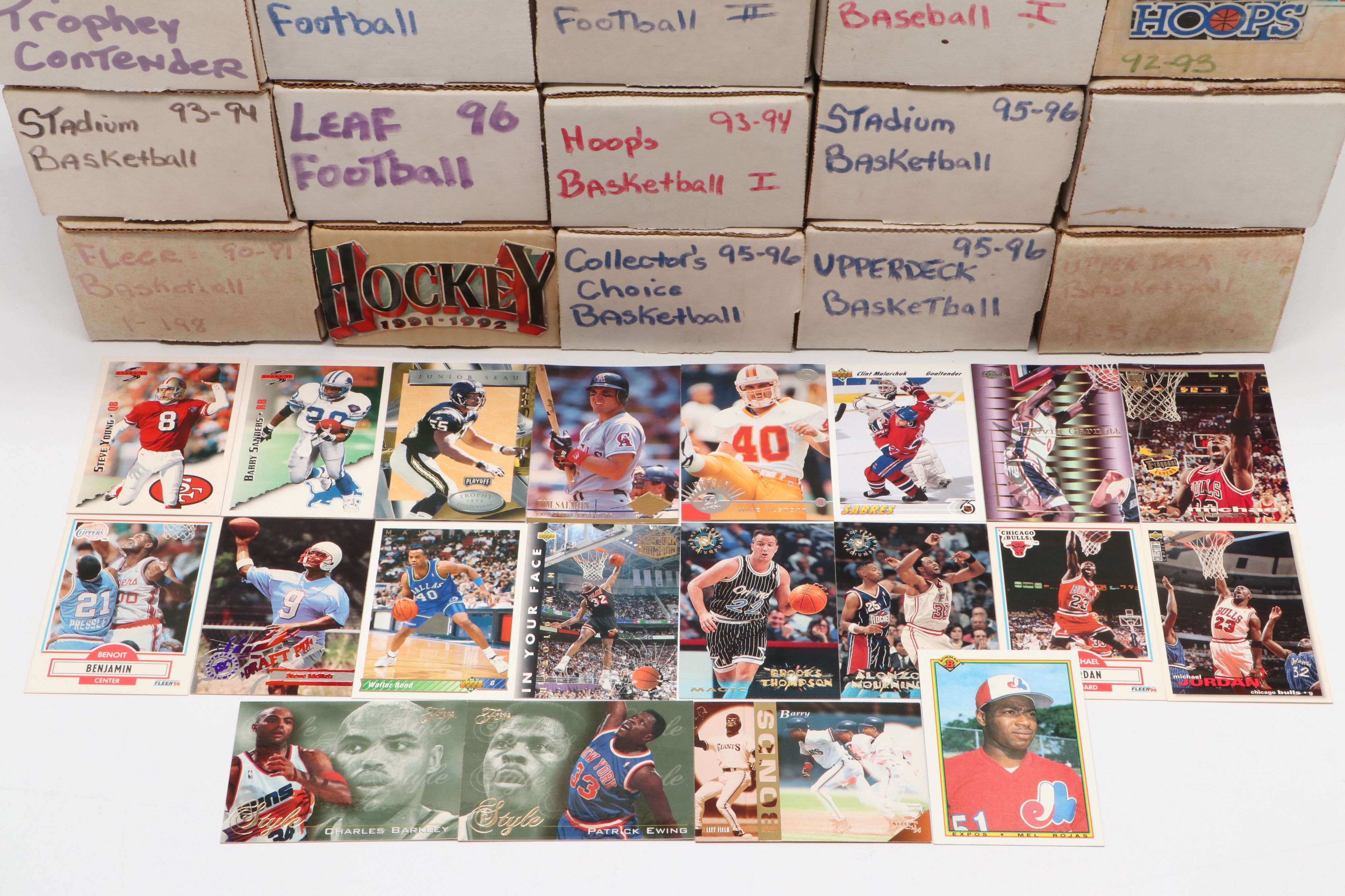 Upper Deck with Other Sports Cards Featuring Michael Jordan and Barry Bonds