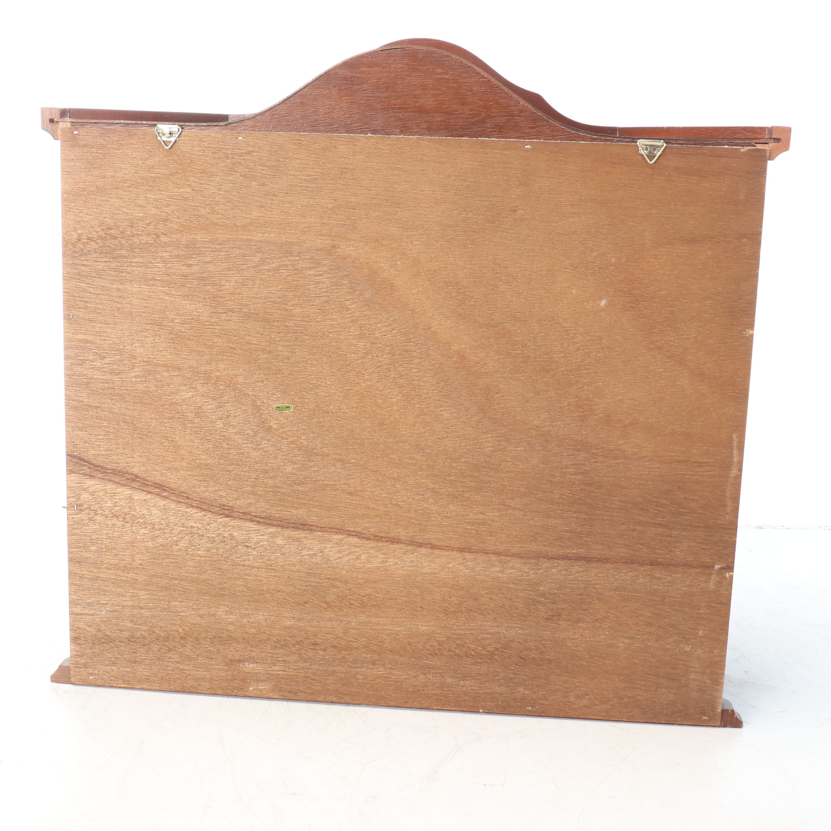 American Colonial Style Mahogany Finish Wall Cabinet