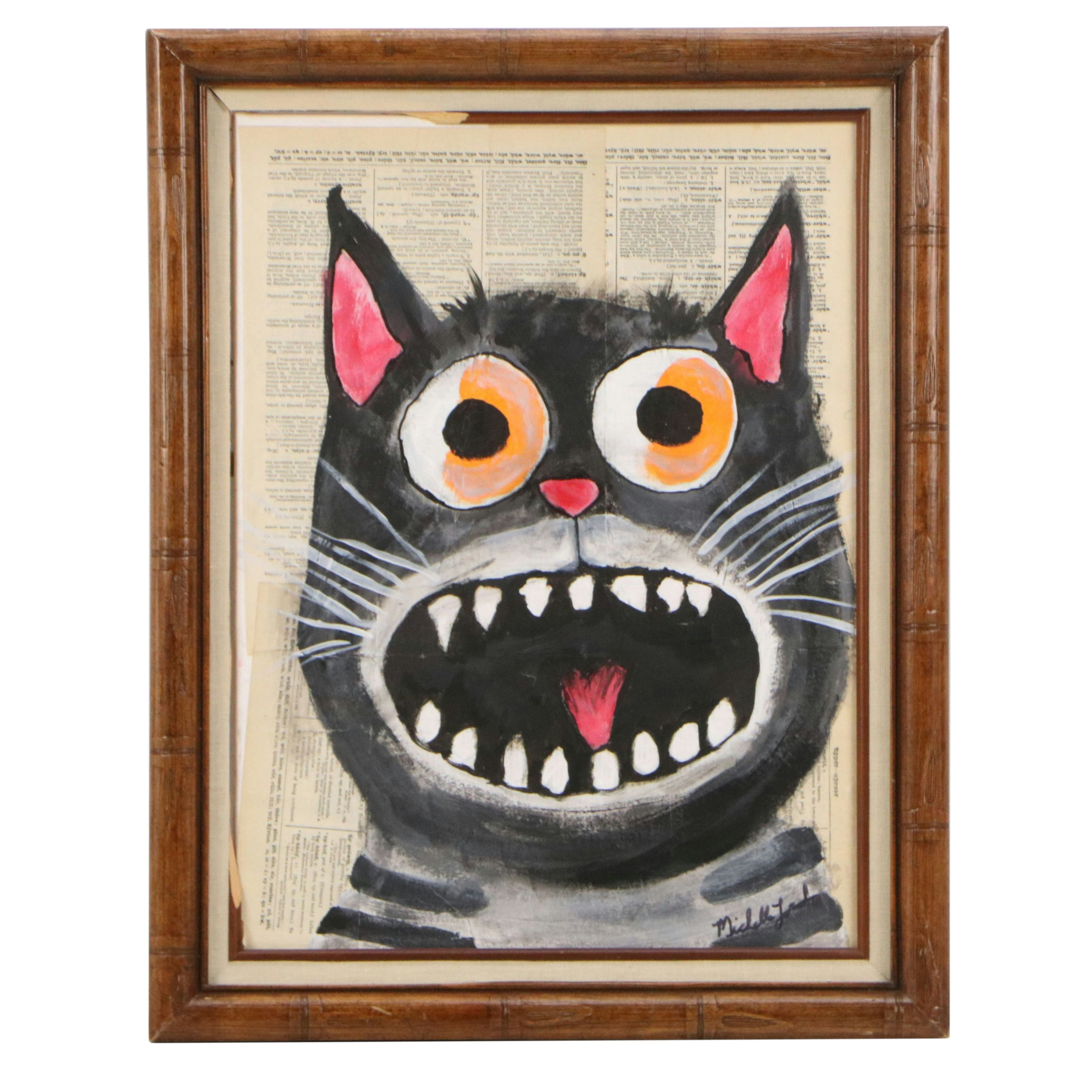 Michelle Lord Oil Painting "Omg! A Mouse!!!," 2026
