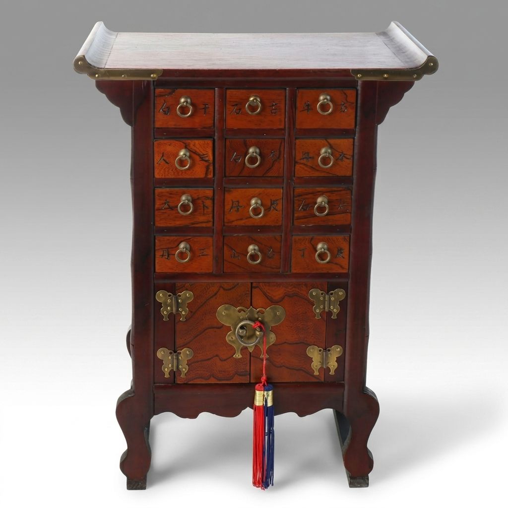 Korean Yakjang Medicine or Apothecary Chest, Late 20th Century