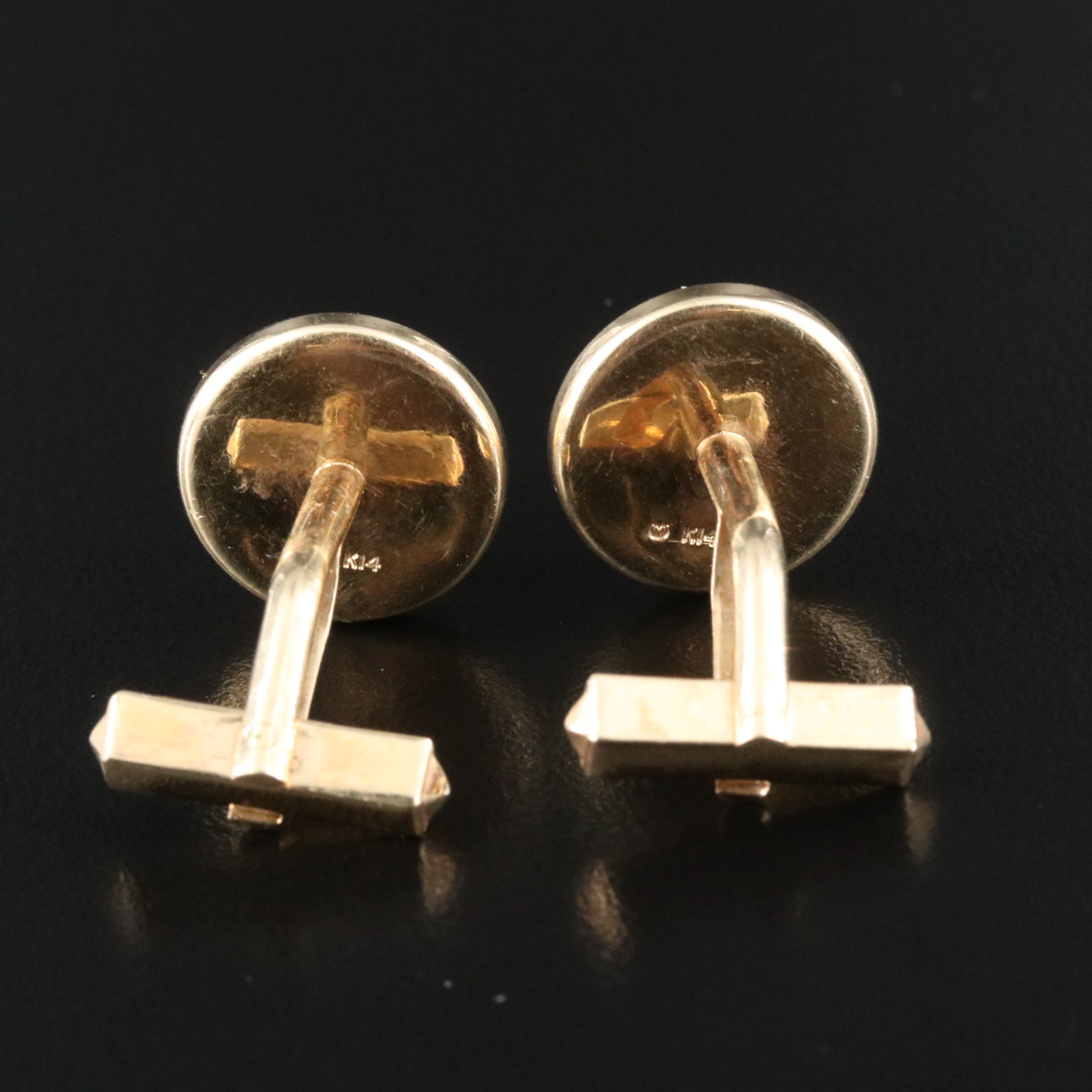 Mikimoto 14K Pearl and Mother-of-Pearl Cuff Links