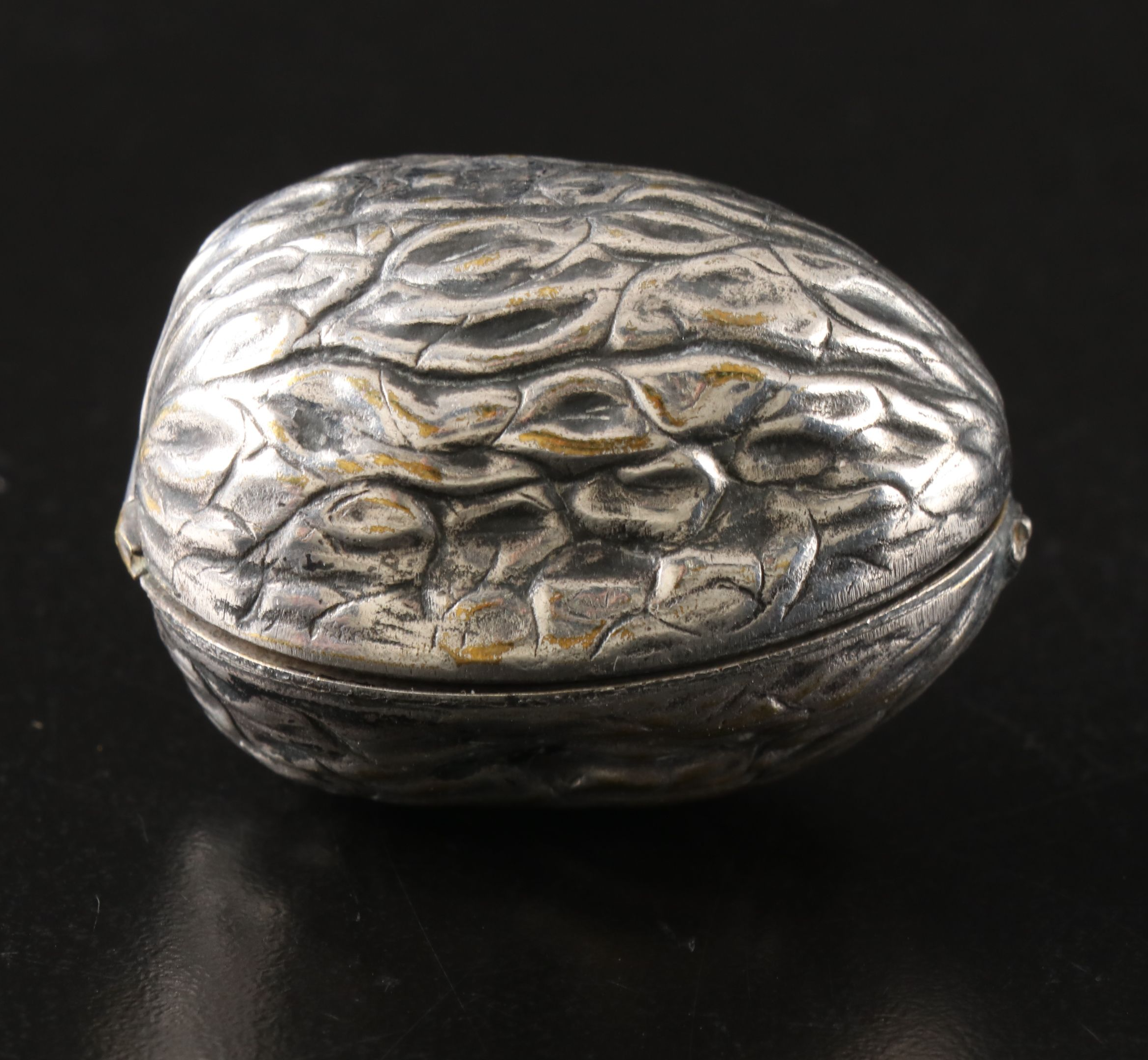 Silver Finish Walnut Ring Box