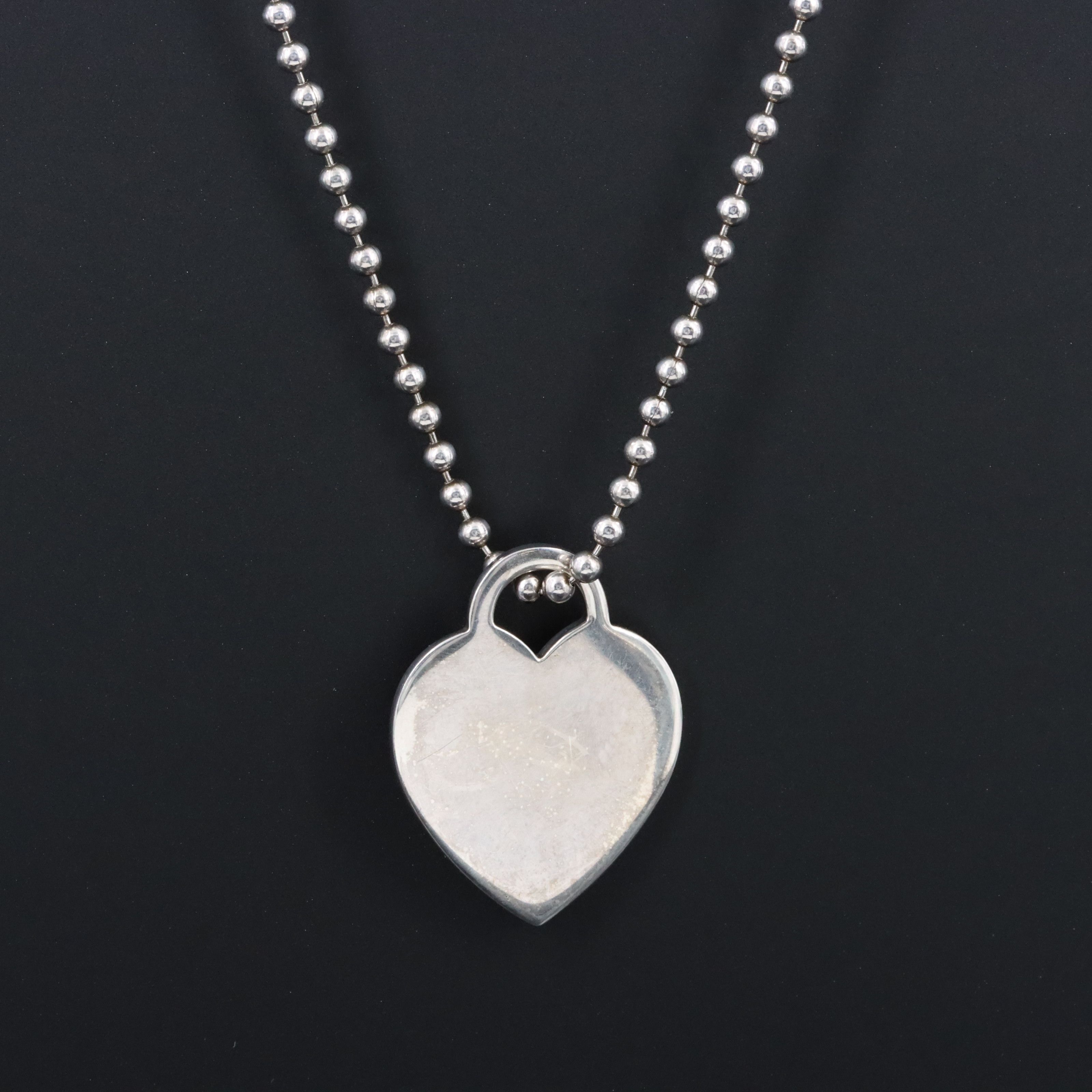 Tiffany & Co. Return to Tiffany Sterling Heart Tag Pendant Necklace
