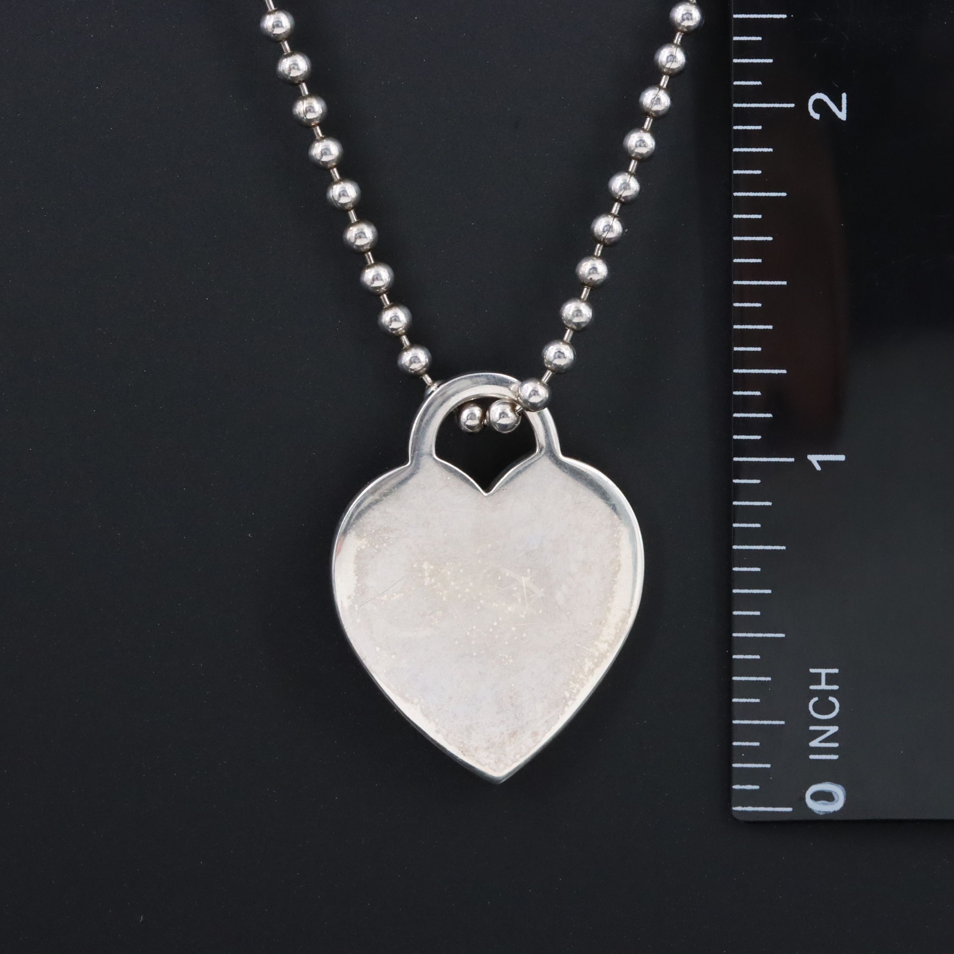 Tiffany & Co. Return to Tiffany Sterling Heart Tag Pendant Necklace