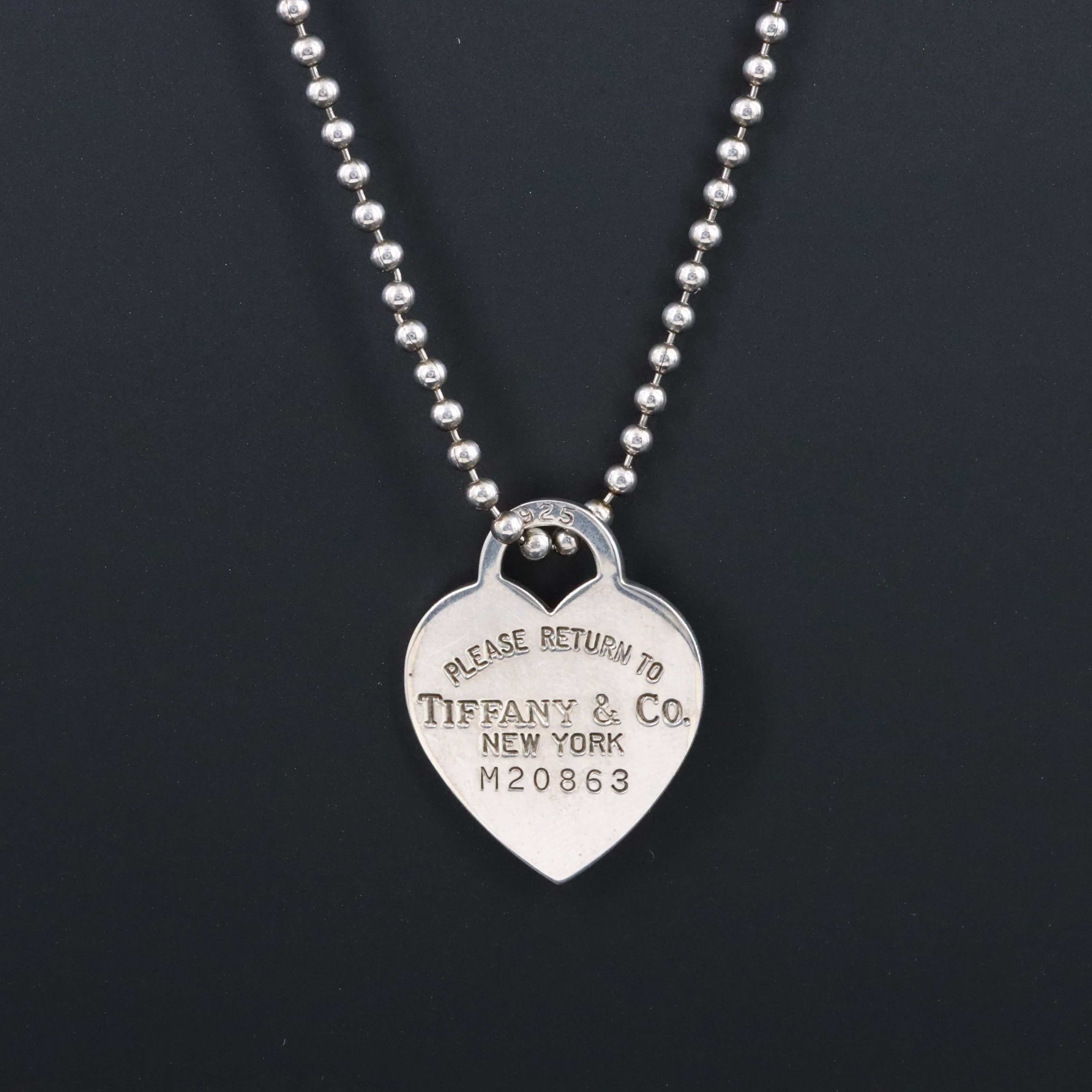 Tiffany & Co. Return to Tiffany Sterling Heart Tag Pendant Necklace