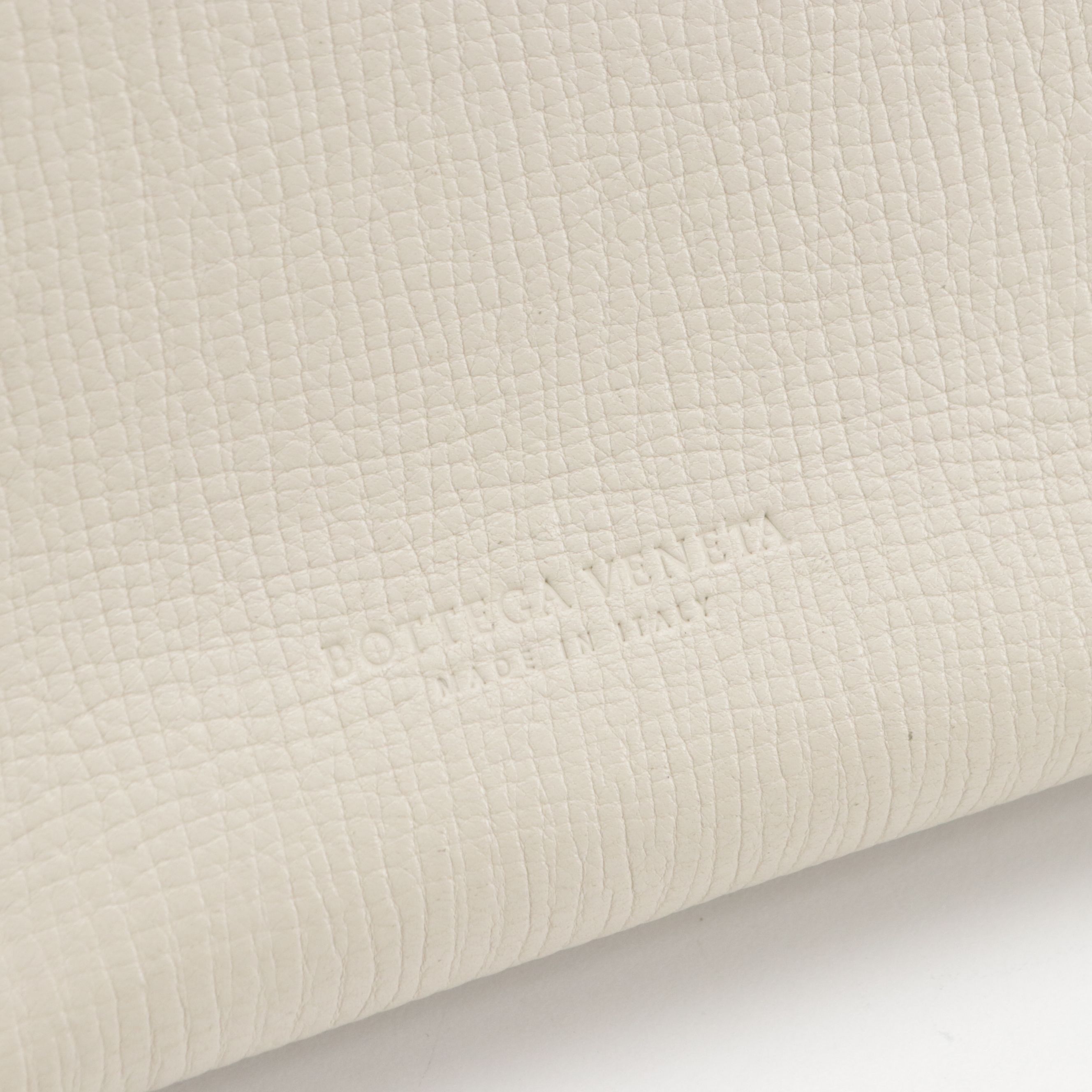 Bottega Veneta The Angle Two-Way Bag in Ivory Palmellato Calfskin Leather