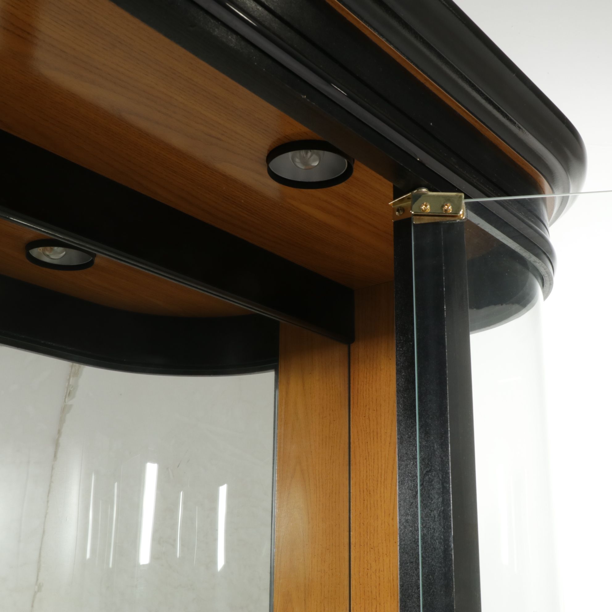 Singer Furniture "Kyoto" Japanism Ebonized and Burl Wood China Cabinet