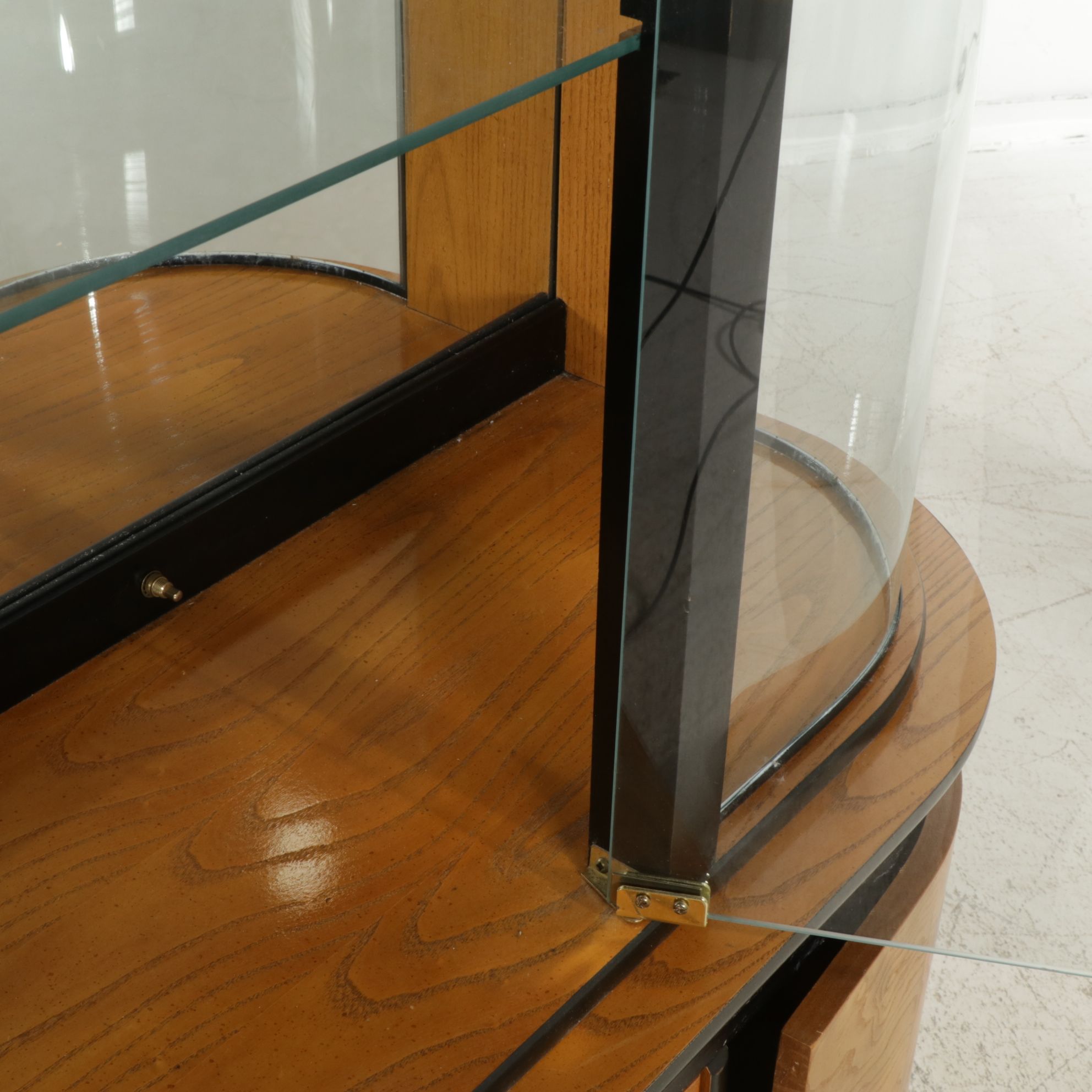 Singer Furniture "Kyoto" Japanism Ebonized and Burl Wood China Cabinet