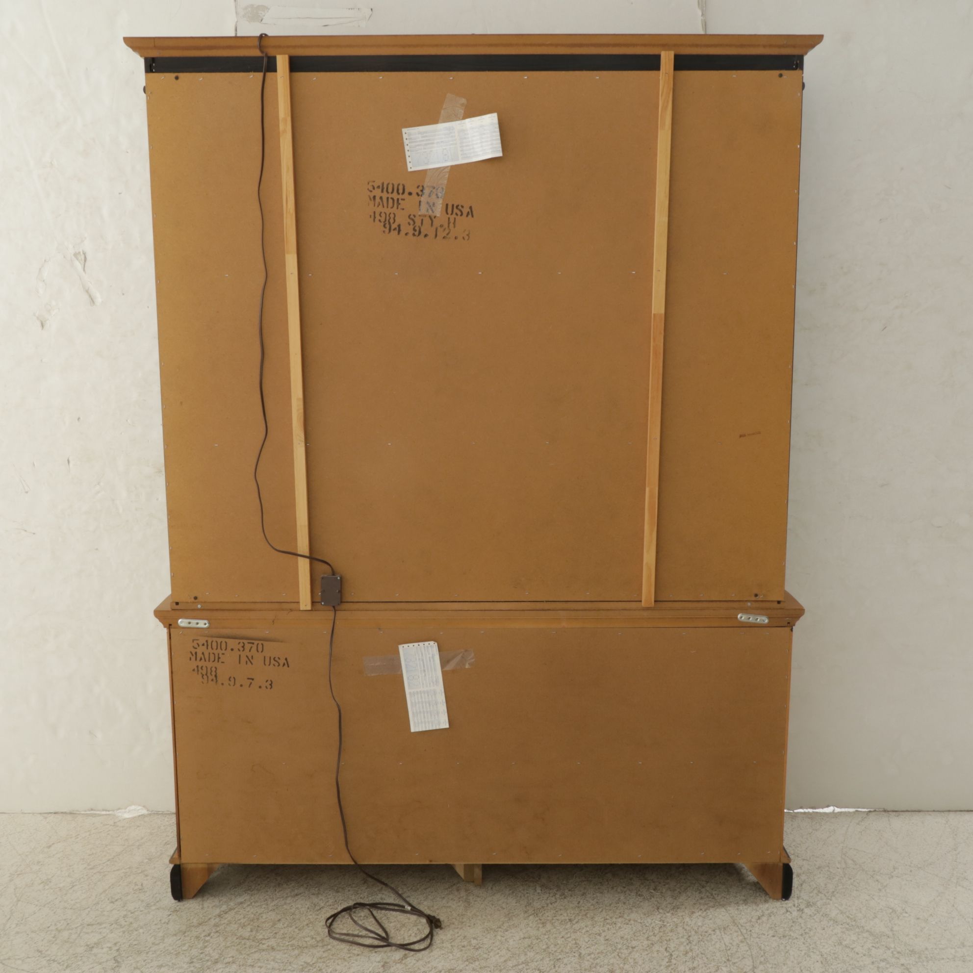 Singer Furniture "Kyoto" Japanism Ebonized and Burl Wood China Cabinet