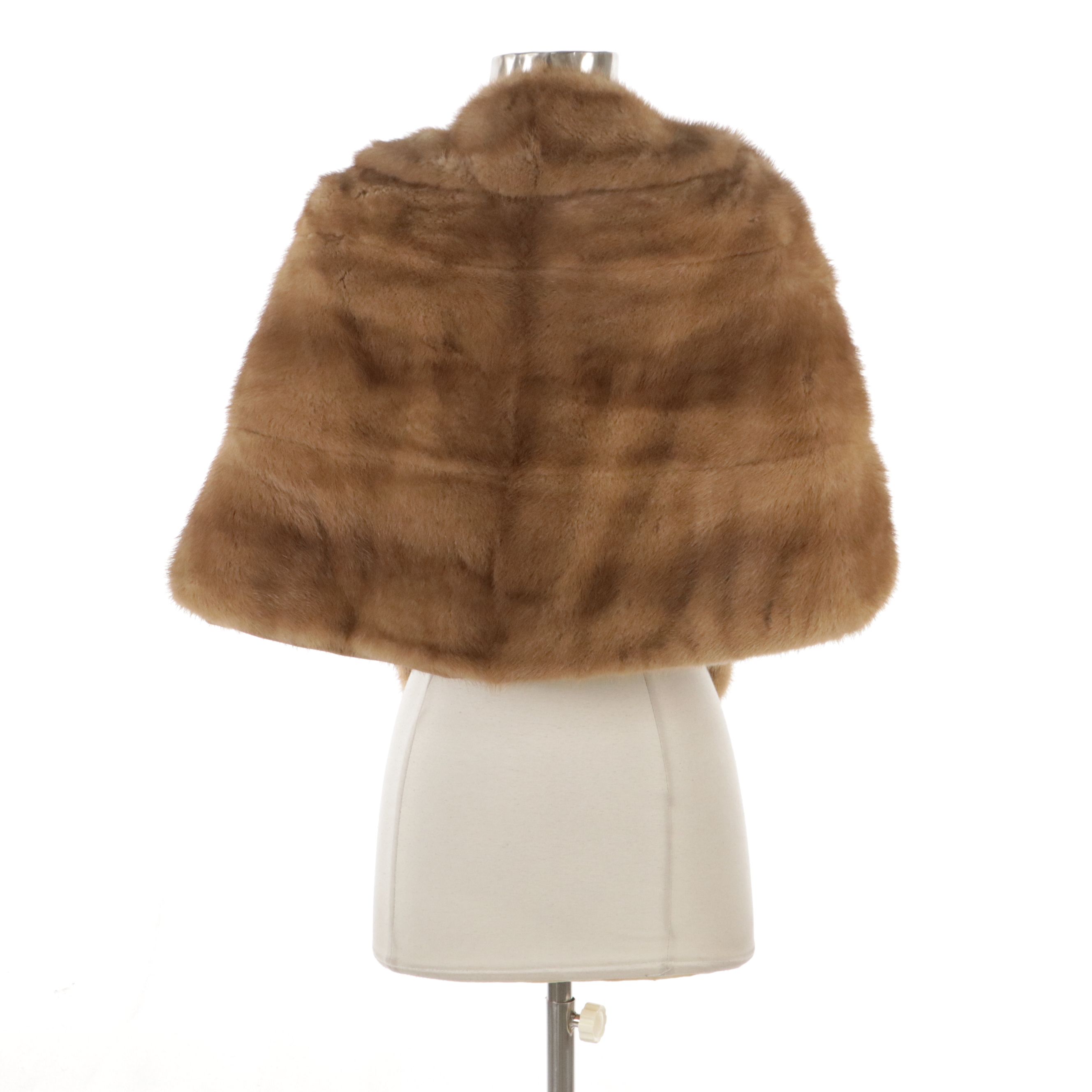 Blond Mink Fur Shawl Stole by Younger's