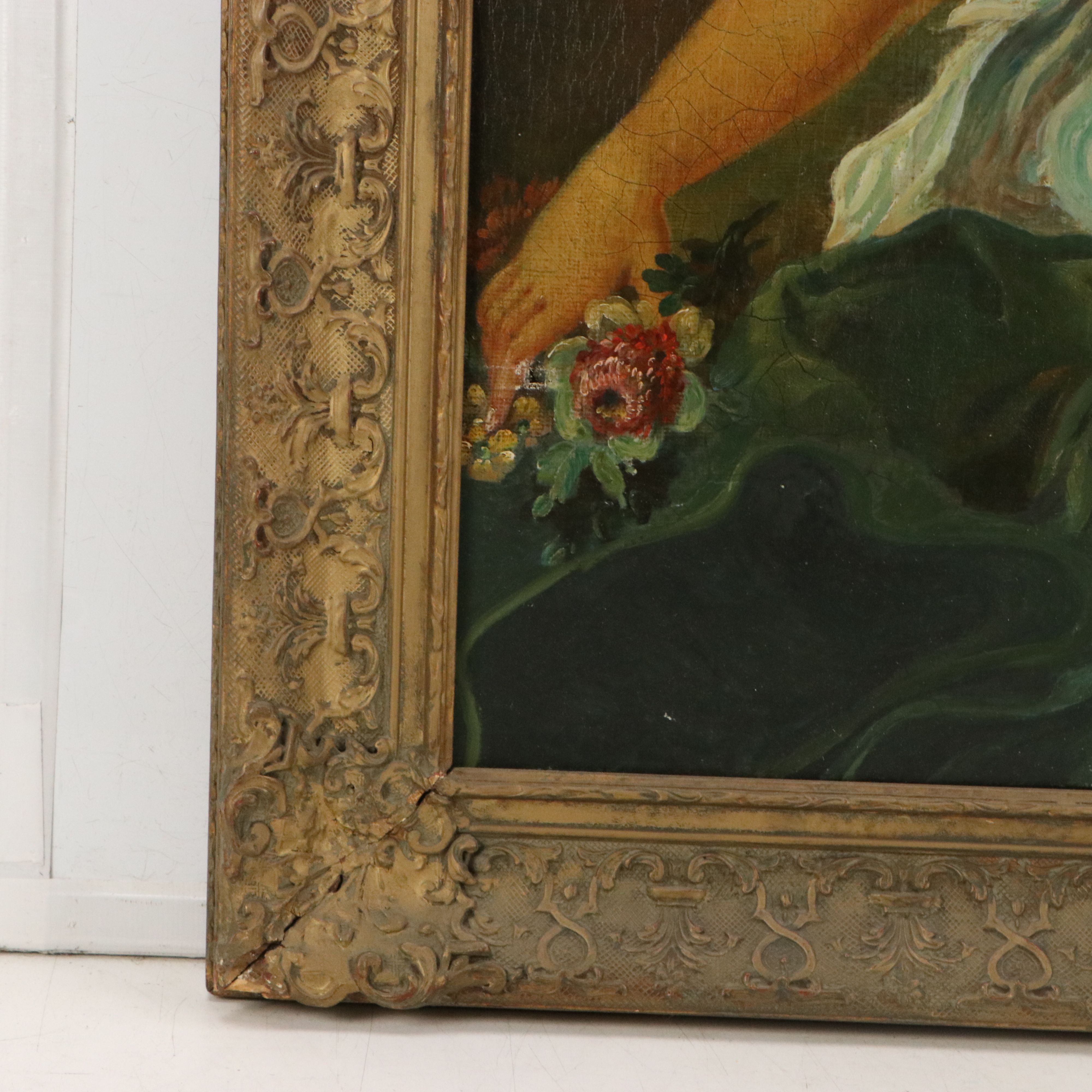 Copy Oil Painting After Jean-Marc Nattier "The Marquise de Baglion as Flora"