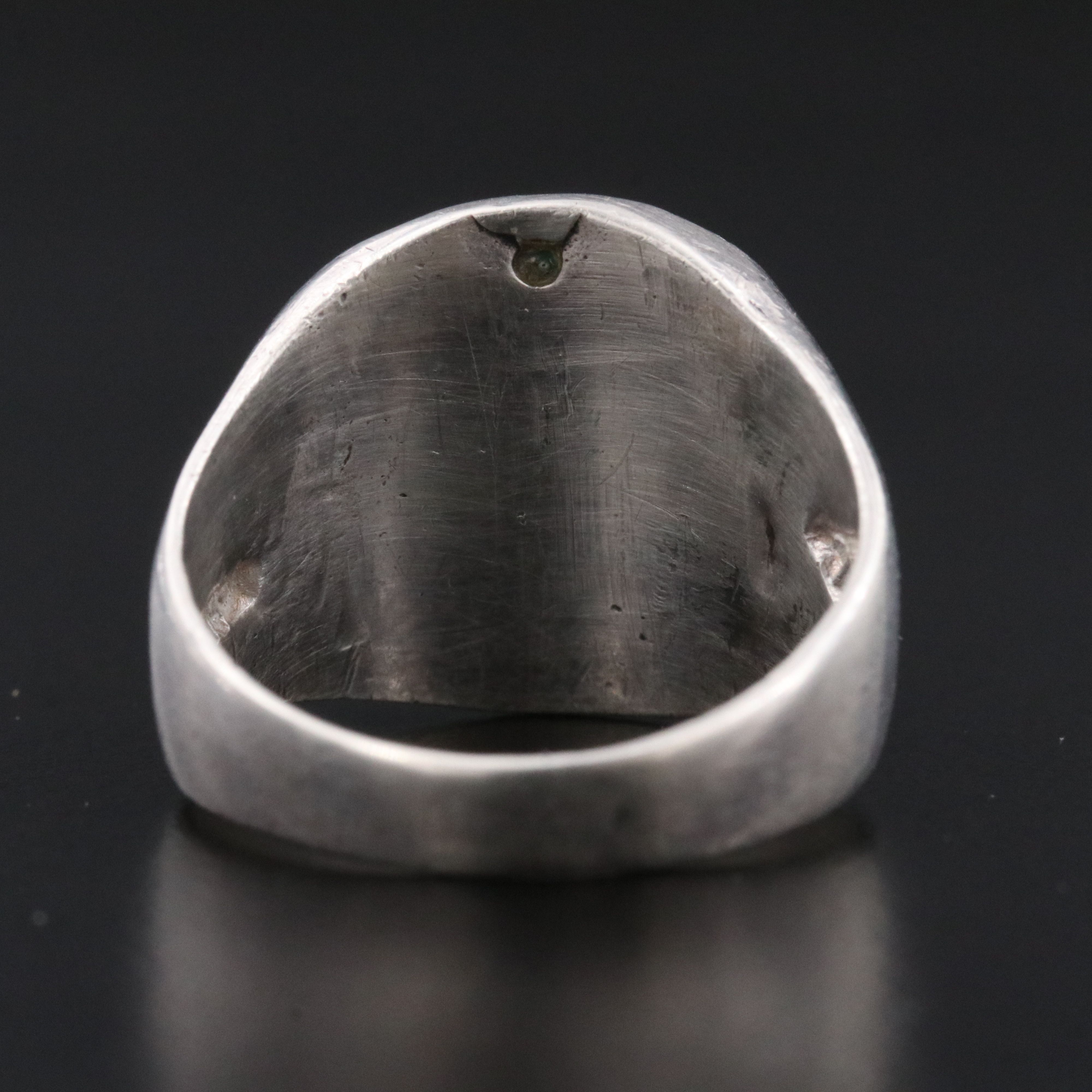 Sterling Inlay Moon and Star Ring