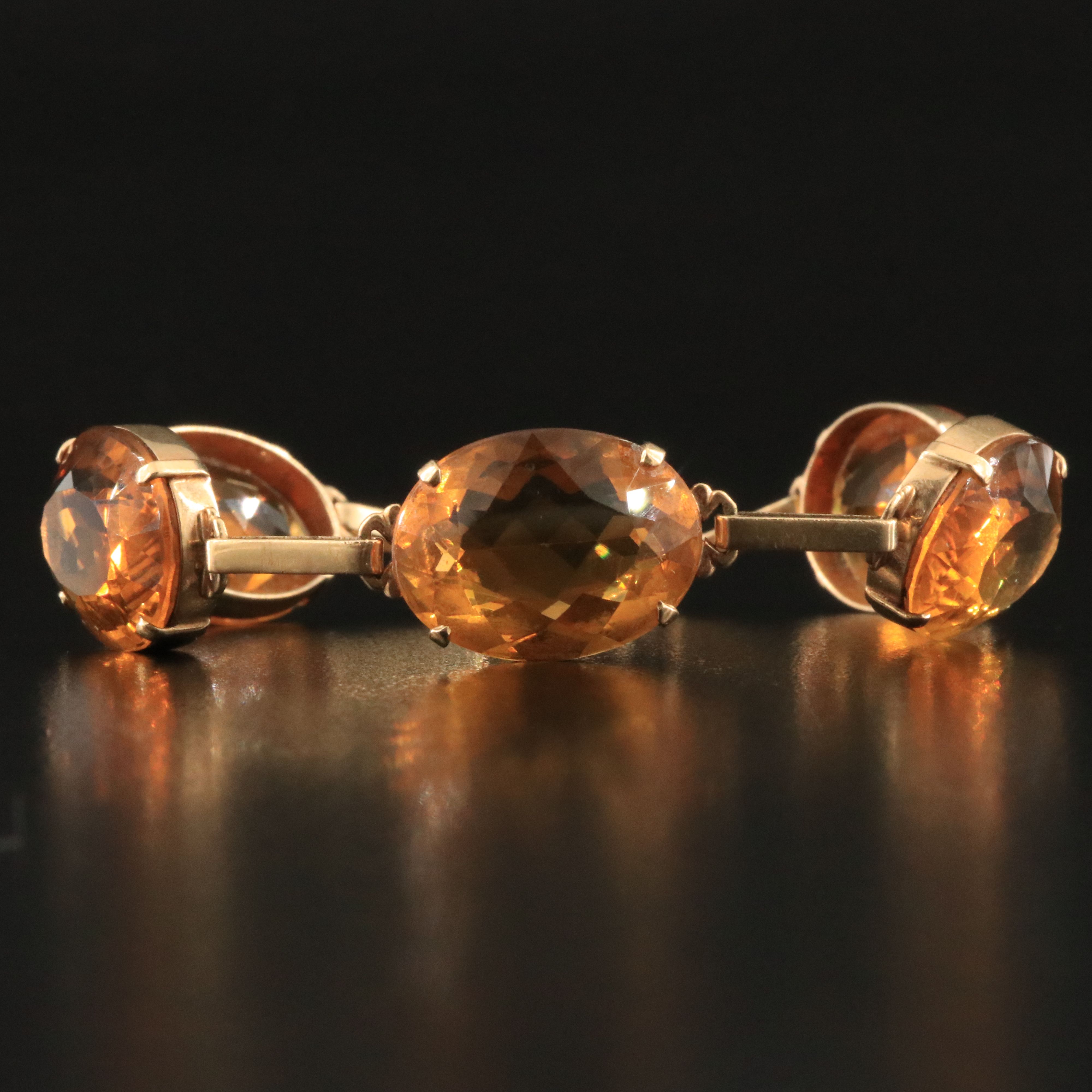 Vintage 14K Citrine Bracelet