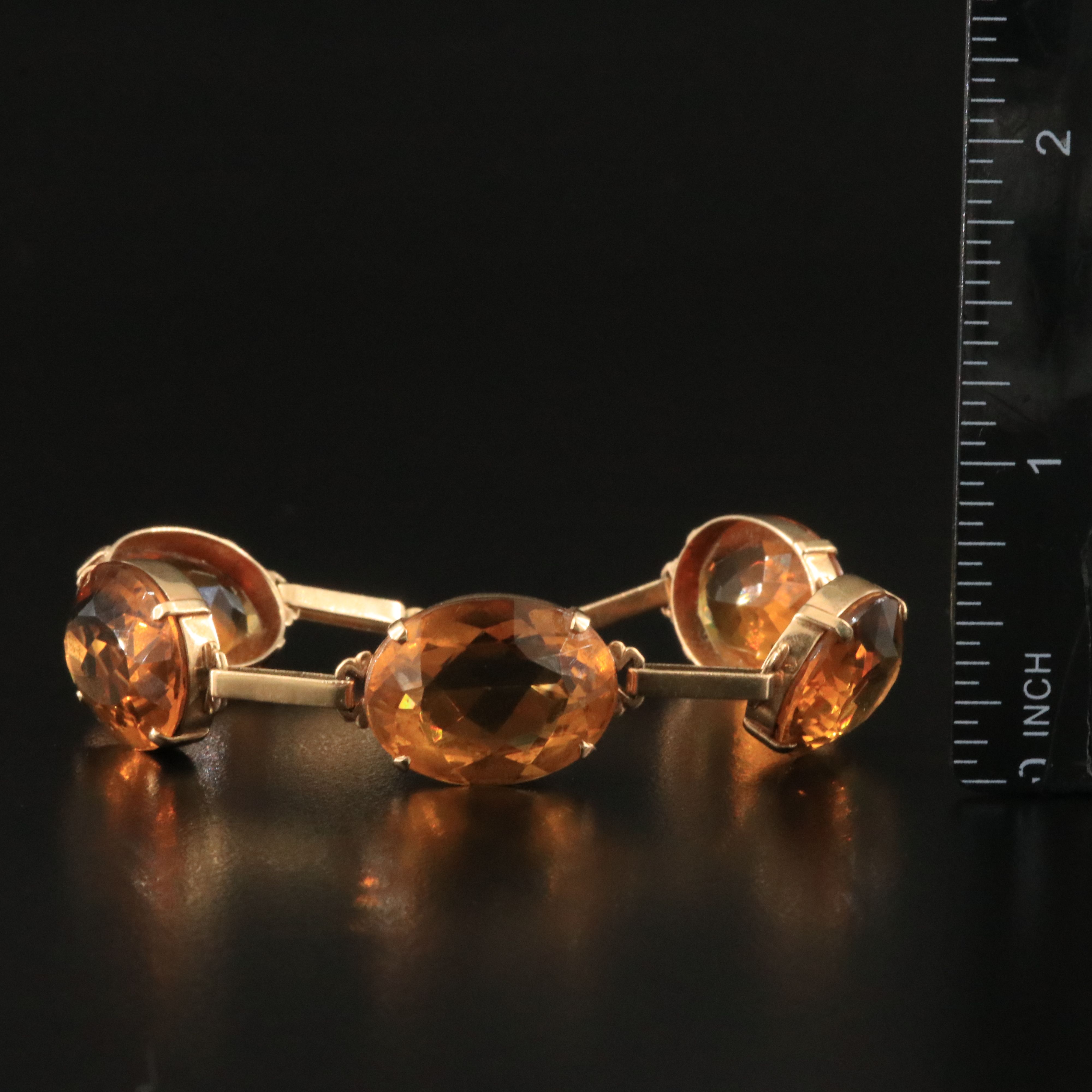 Vintage 14K Citrine Bracelet