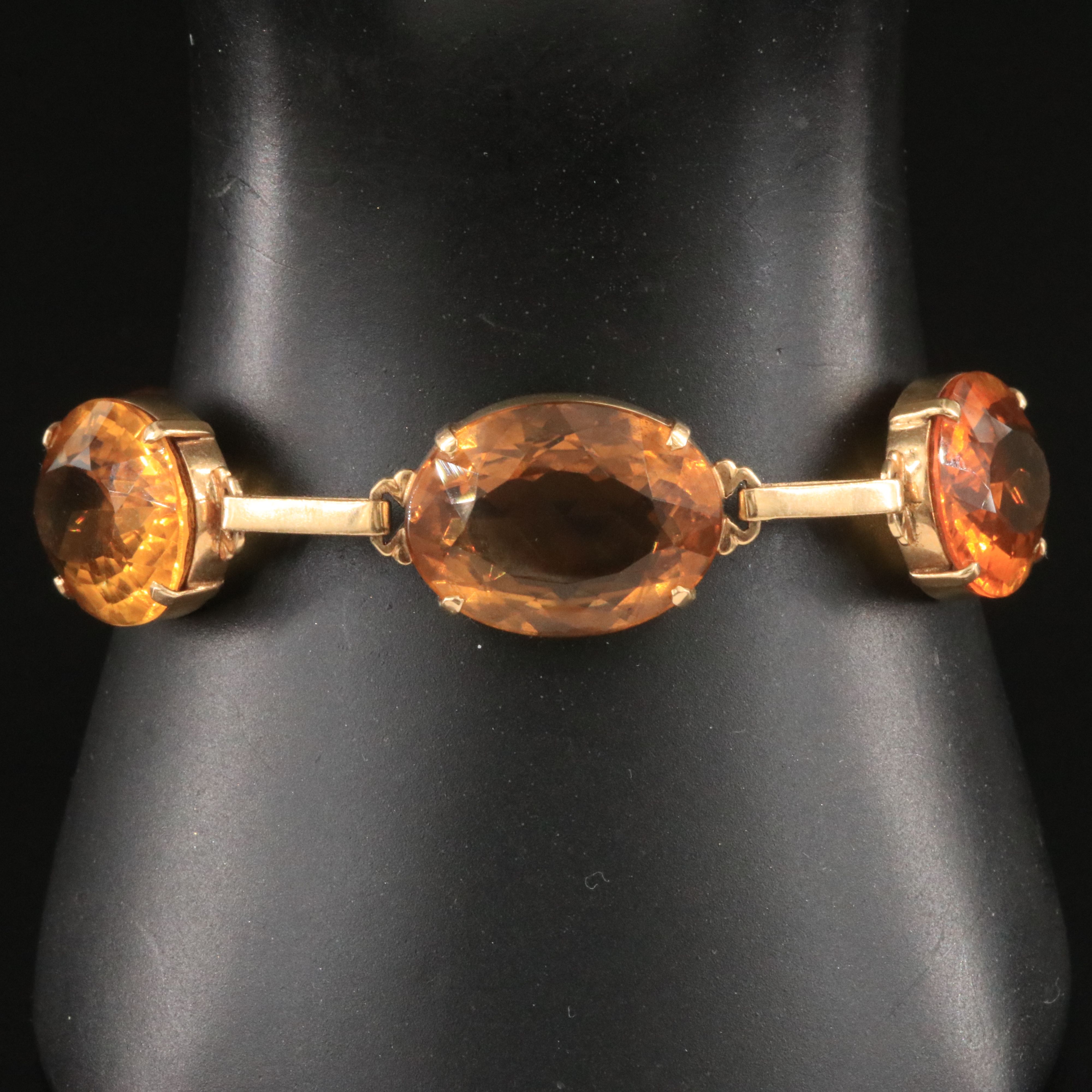 Vintage 14K Citrine Bracelet