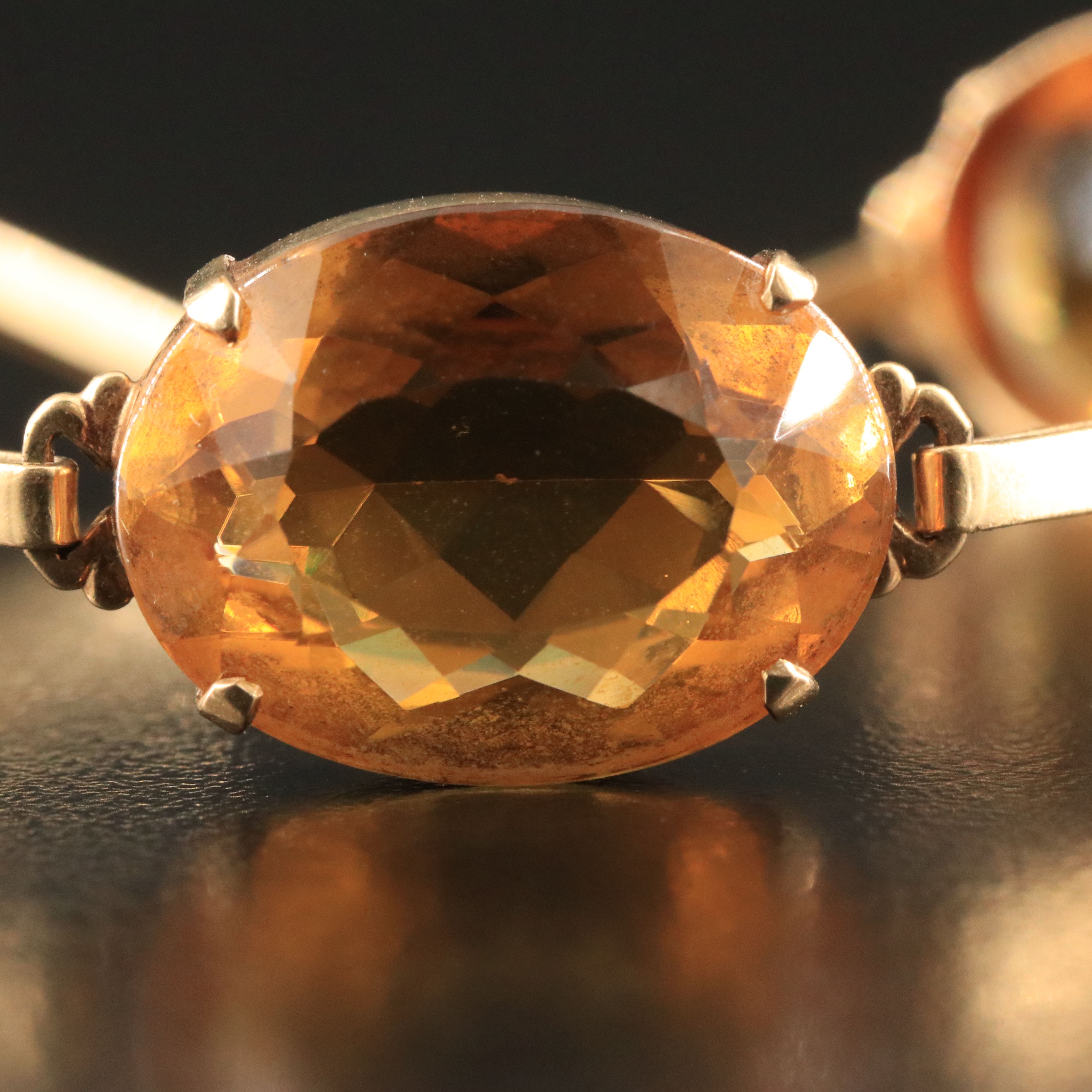Vintage 14K Citrine Bracelet