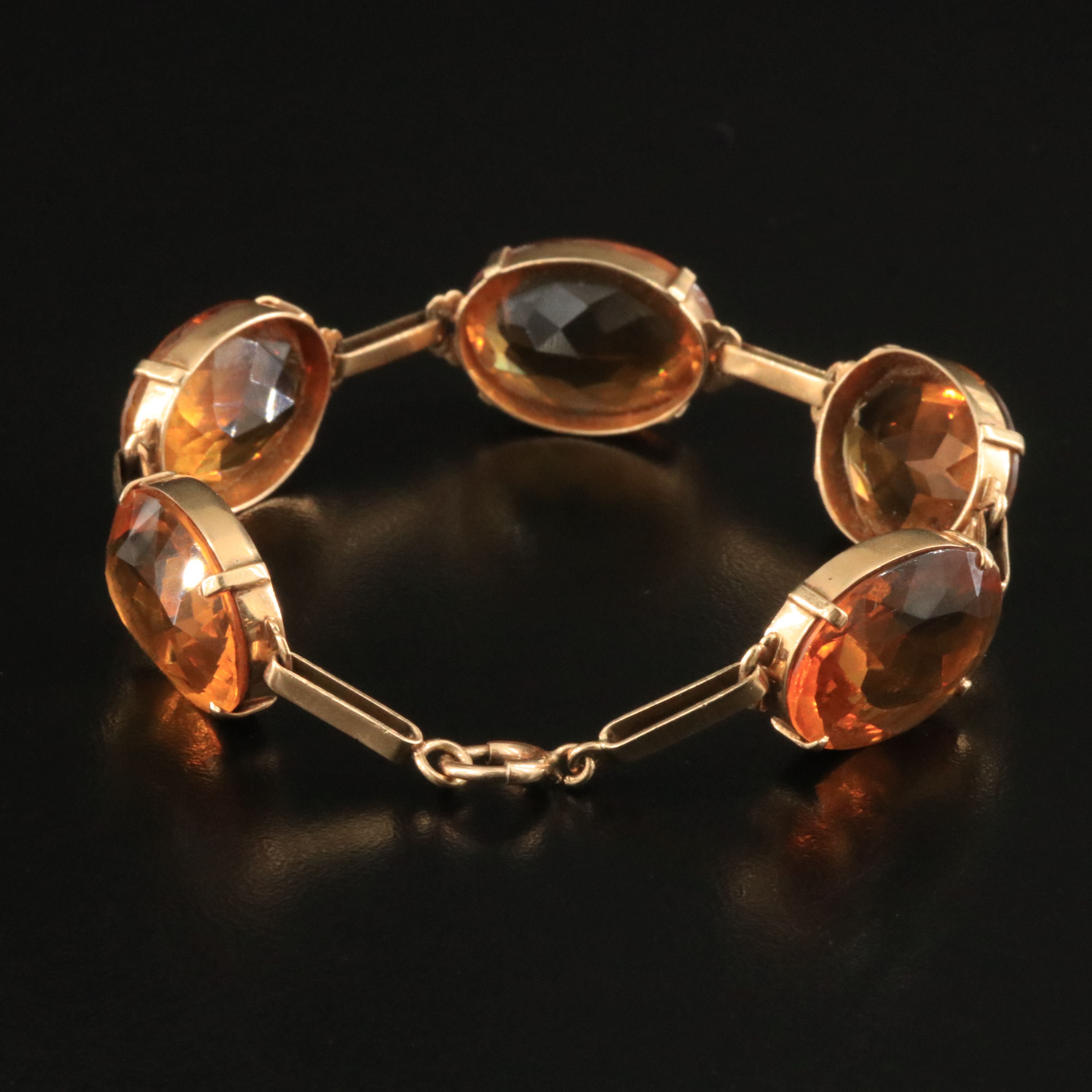 Vintage 14K Citrine Bracelet