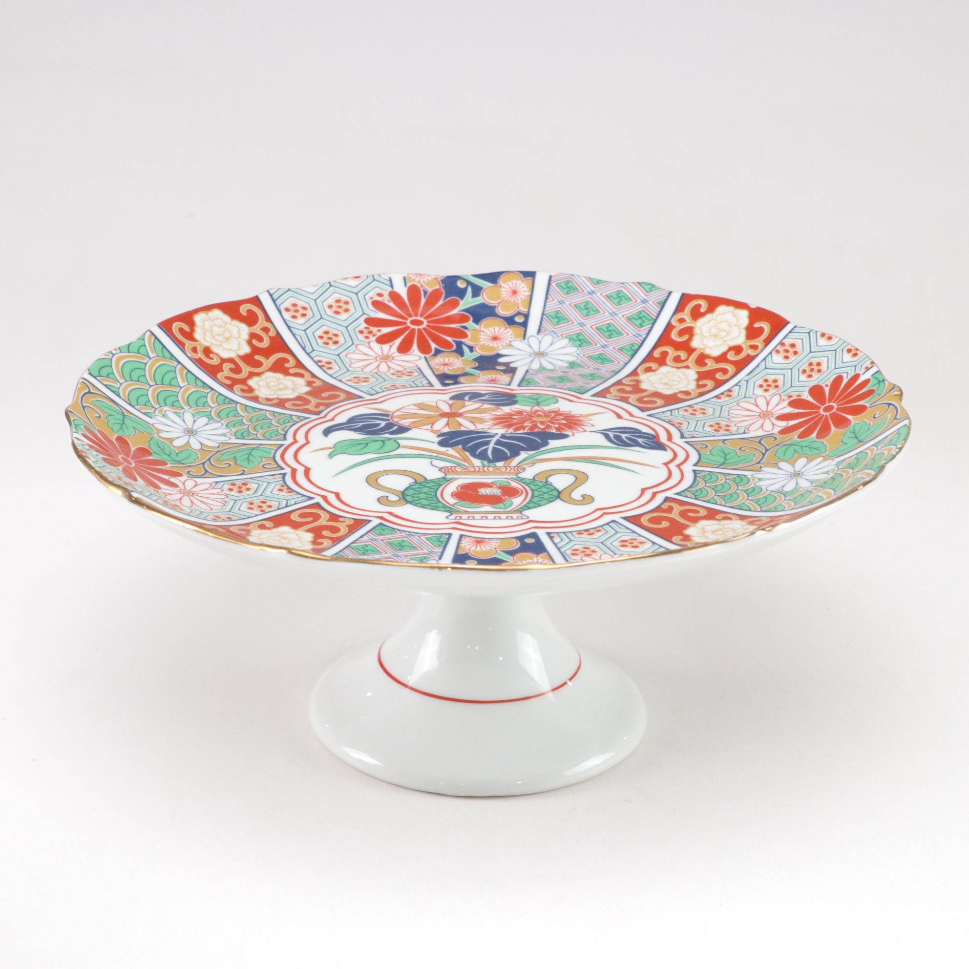Arita Imari Fan Scalloped Edge Porcelain Dinnerware Set