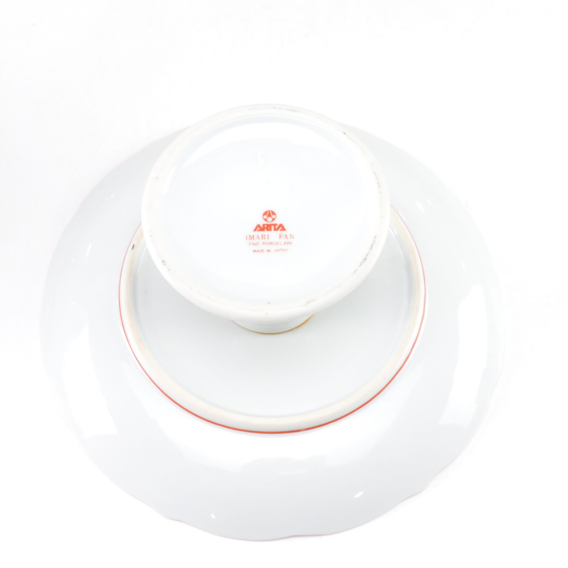 Arita Imari Fan Scalloped Edge Porcelain Dinnerware Set