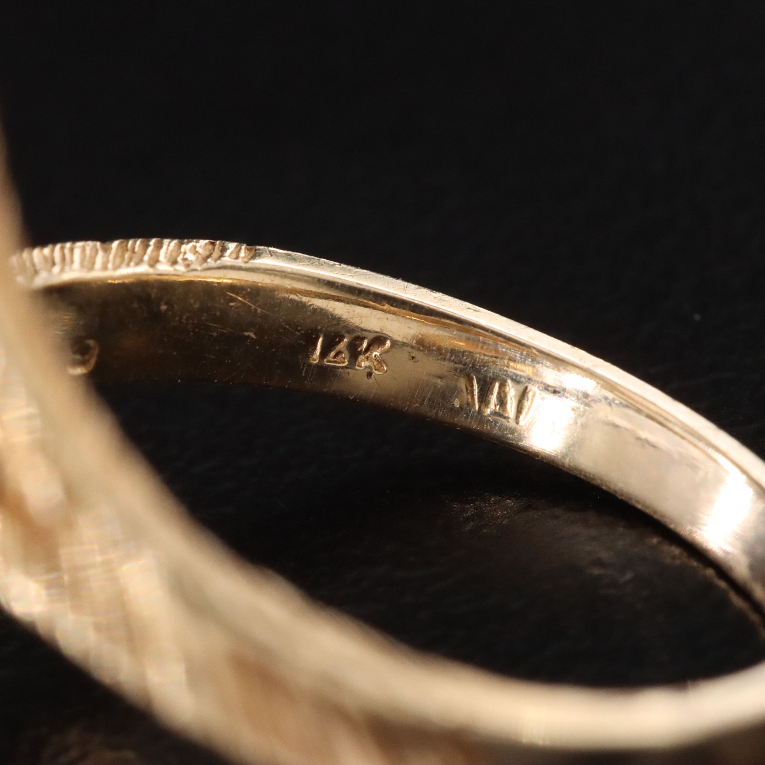Vintage 14K Ruby and Diamond Ribbon Ring