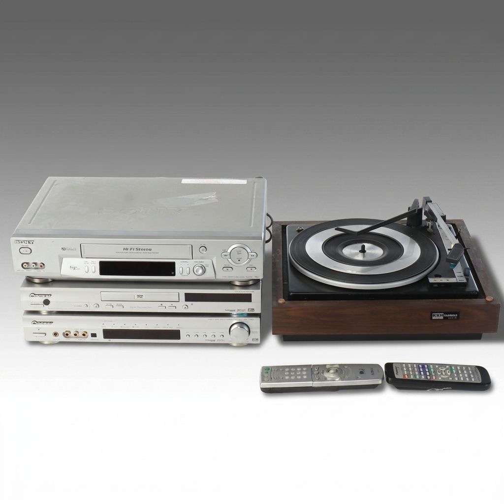 Sony SLV-N81 Video Cassette Recorder with Pioneer and More Audio Equipment