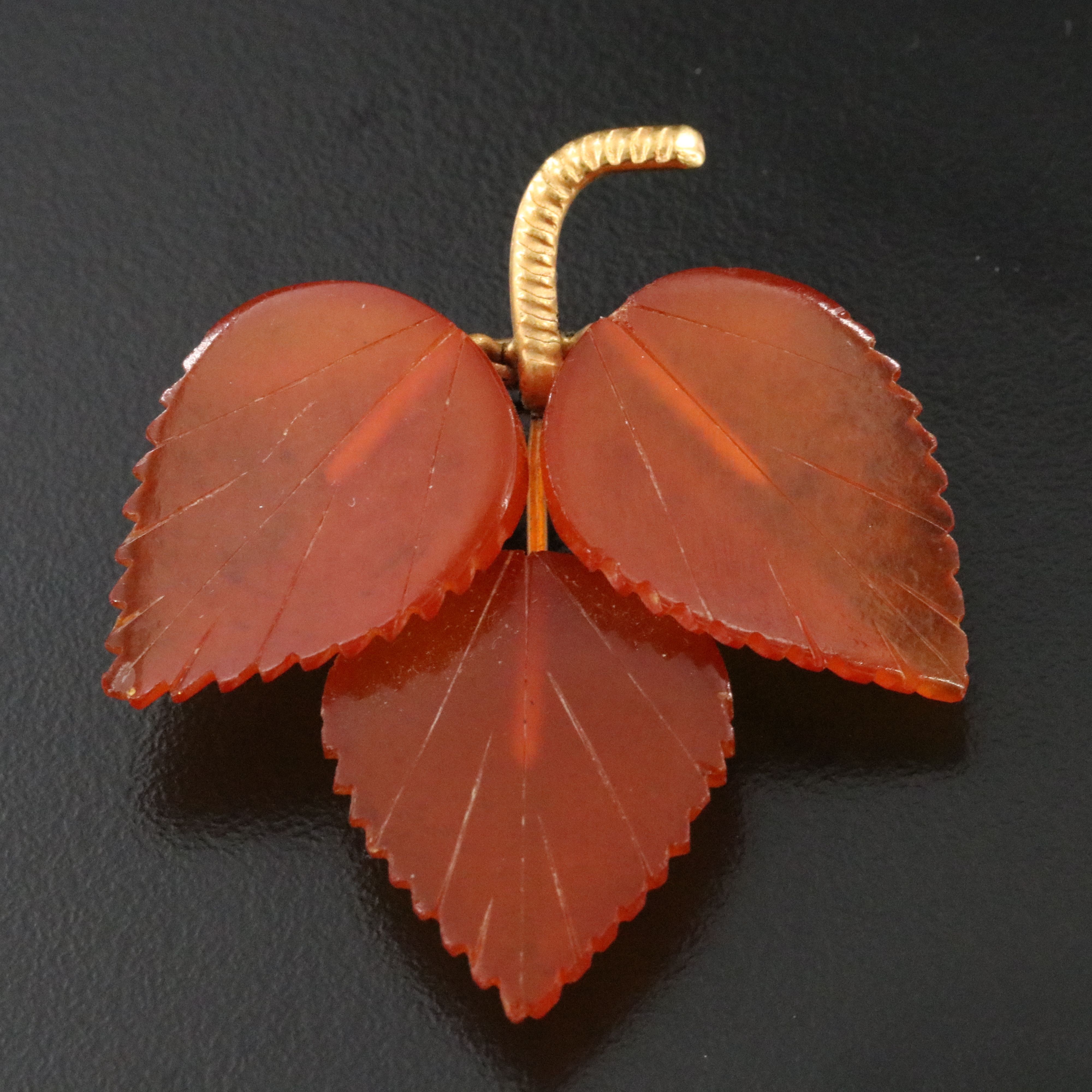 Amber Leaf Pin