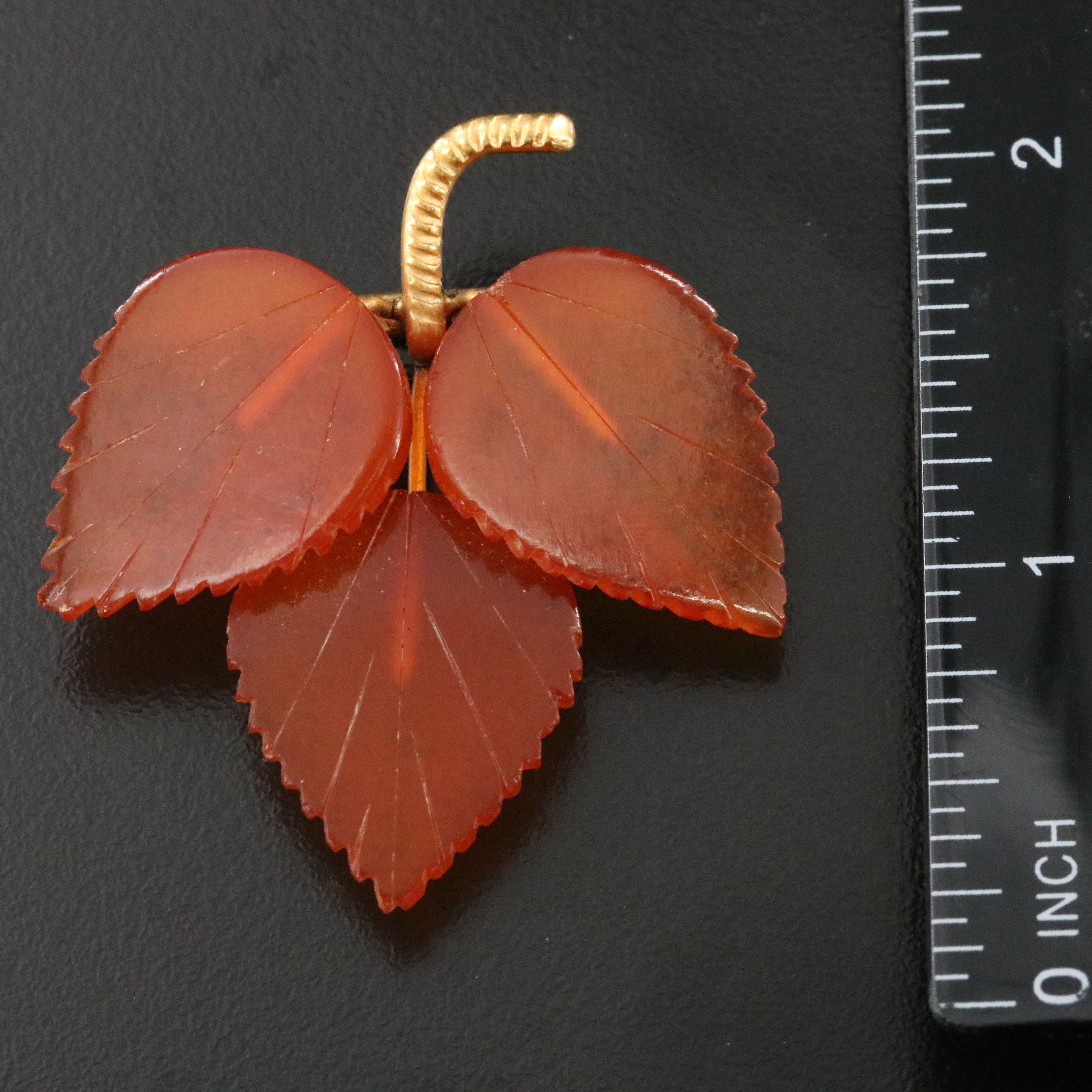 Amber Leaf Pin