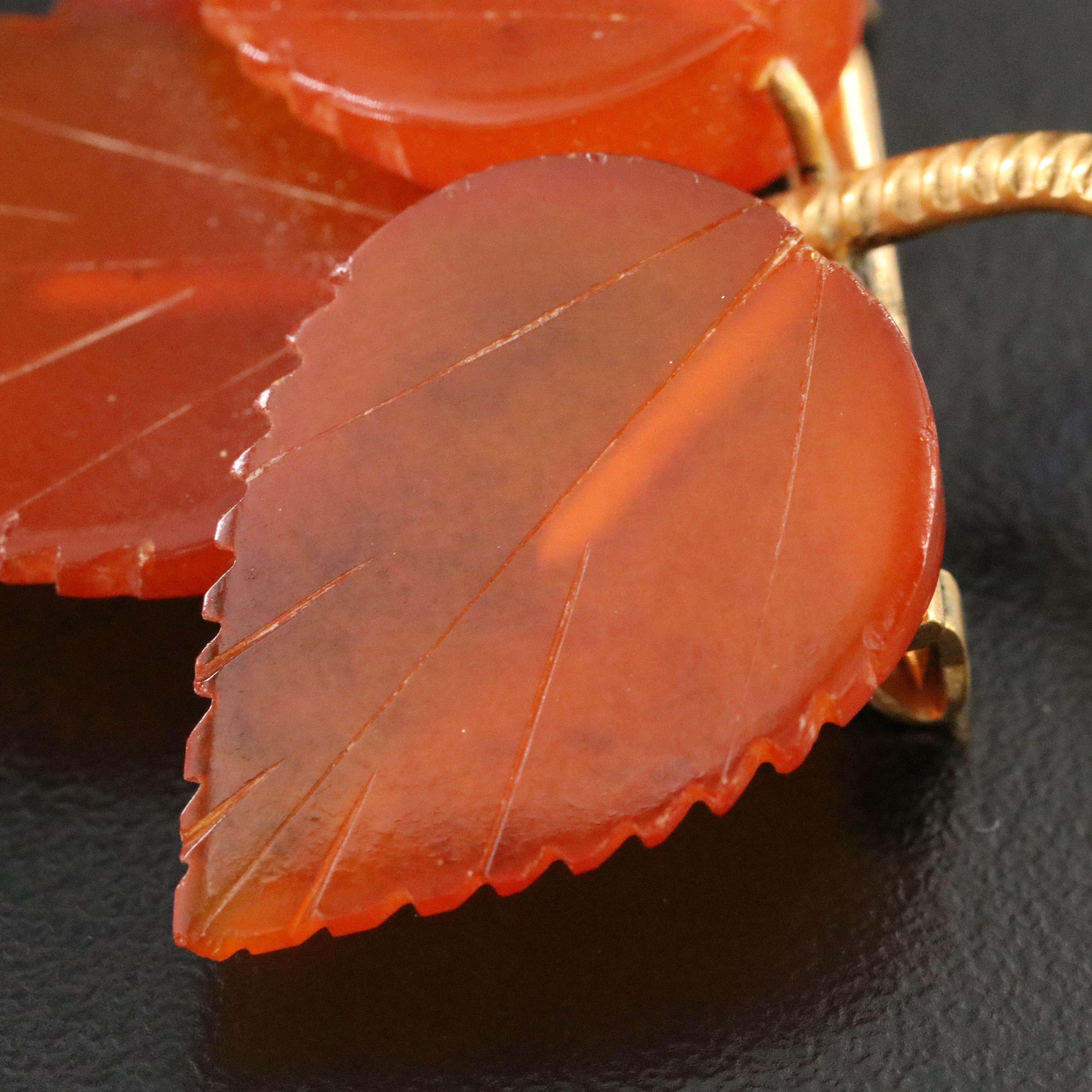 Amber Leaf Pin