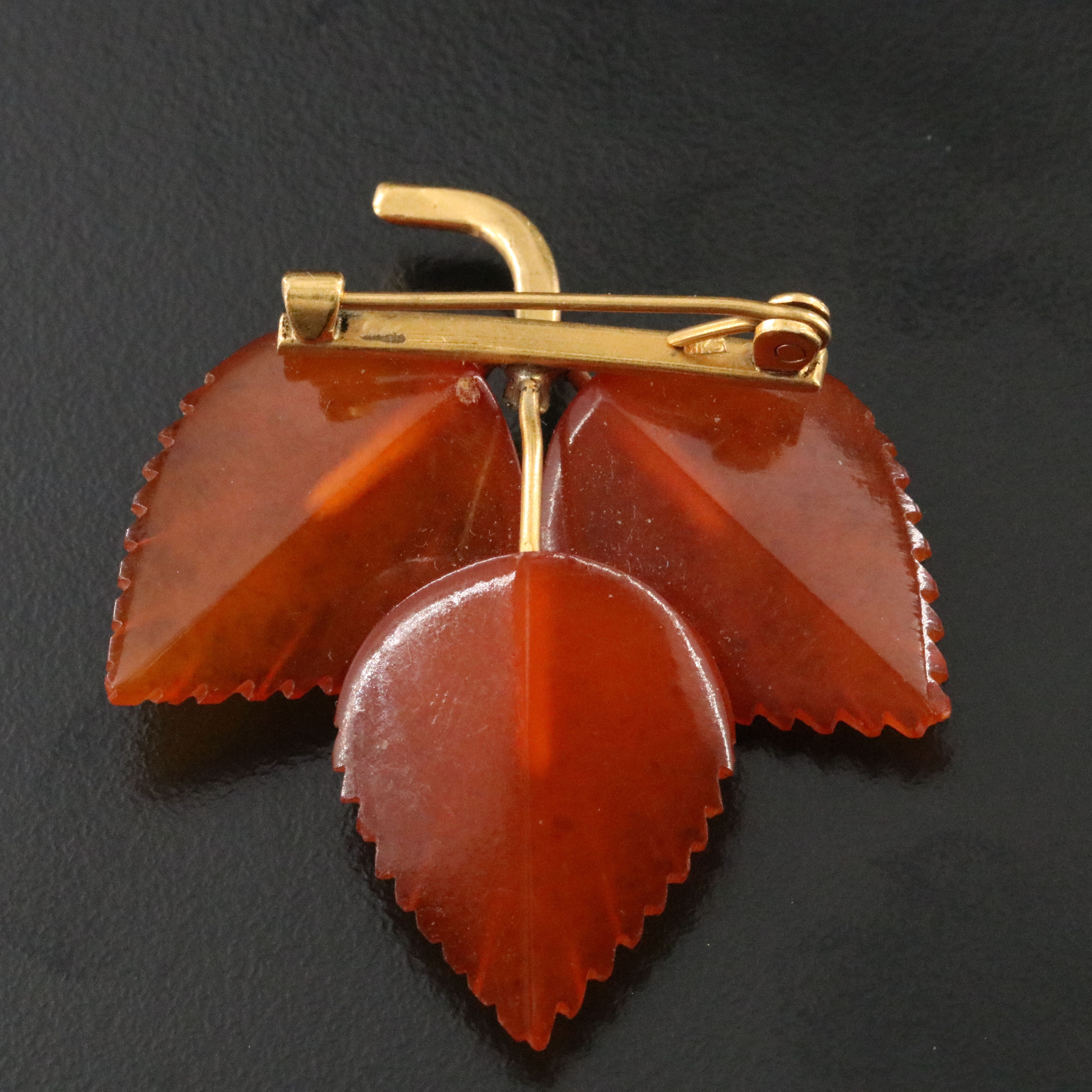 Amber Leaf Pin