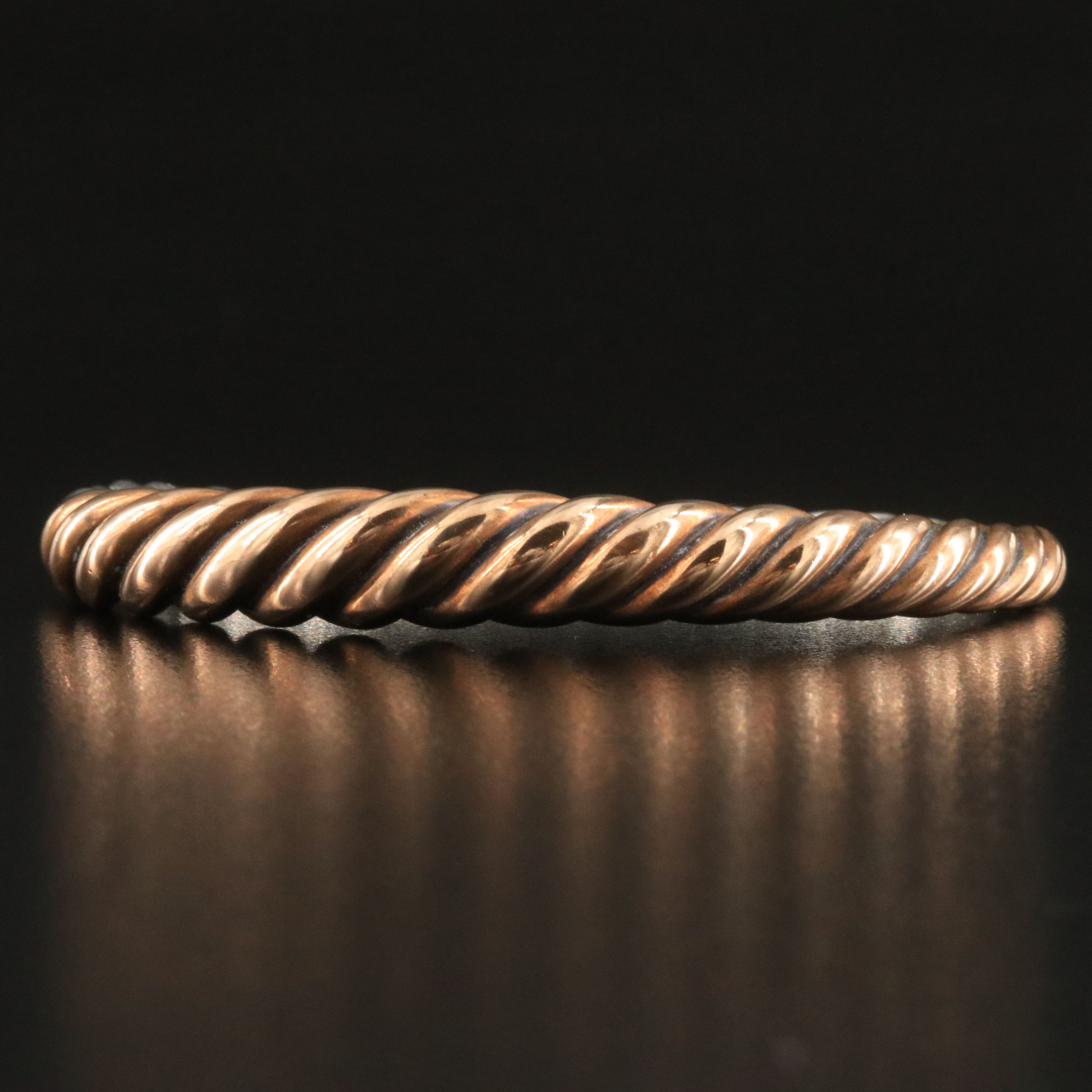 David Yurman Pure Form Sterling and Bronze Hinged Cable Bracelet