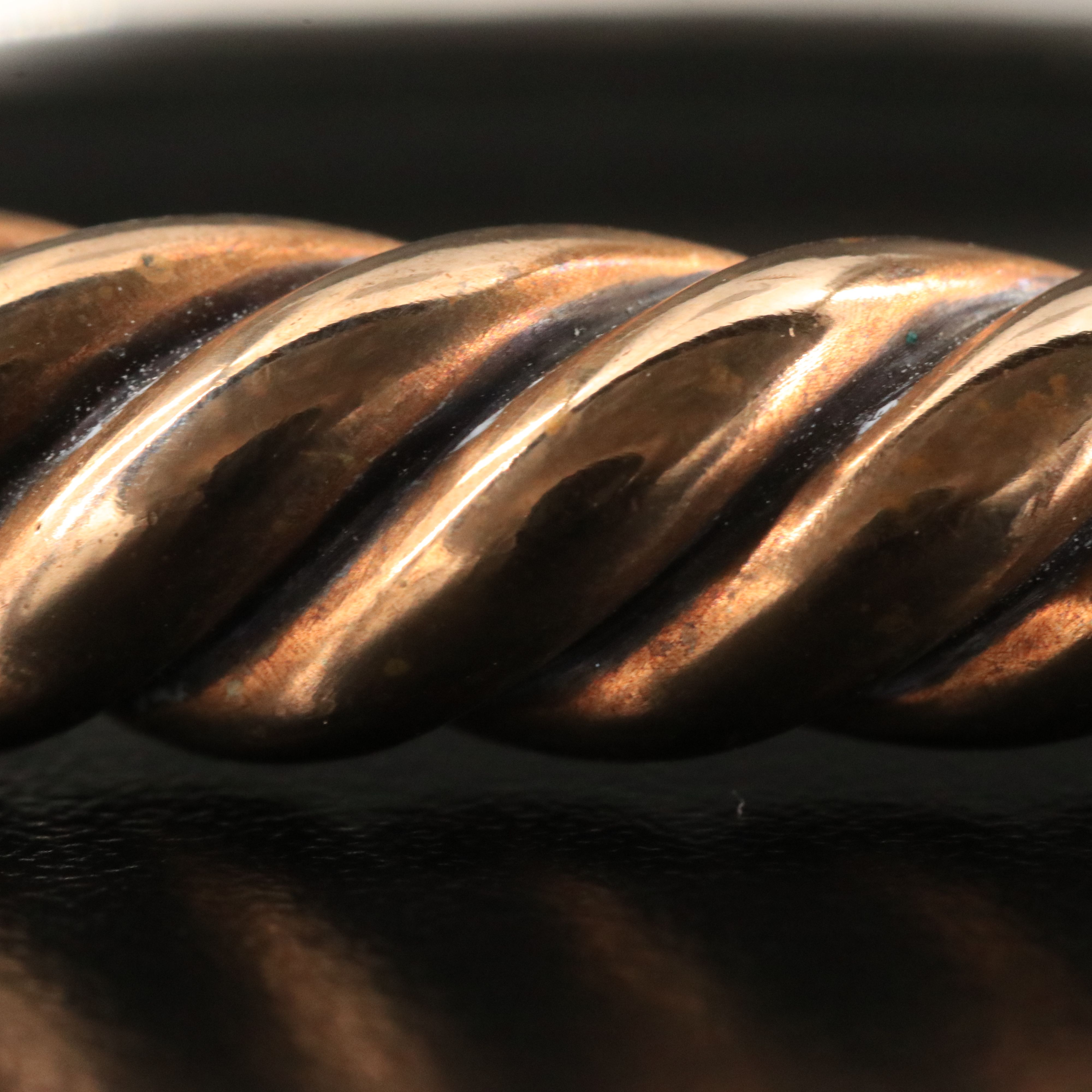 David Yurman Pure Form Sterling and Bronze Hinged Cable Bracelet