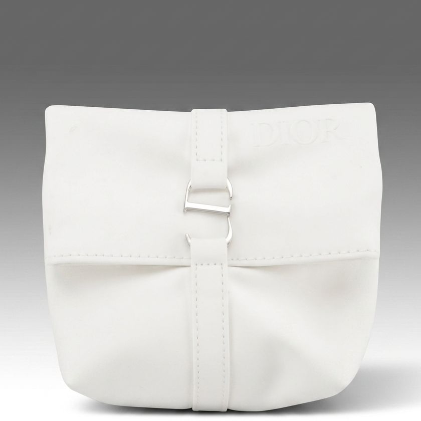 Christian Dior Beauty Promotional Rolled Cosmetic Pouch in White PVC