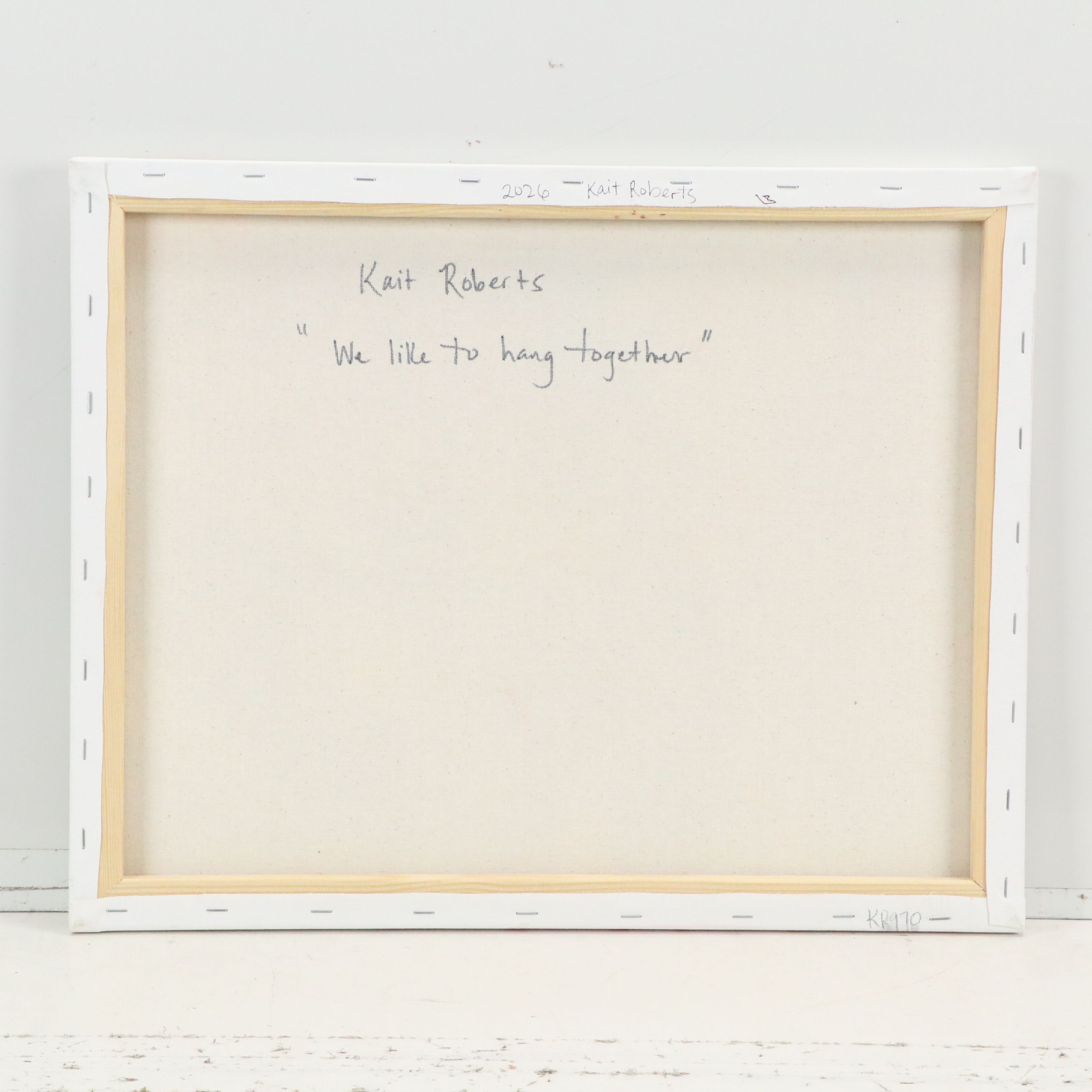Kait Roberts Acrylic Painting "We Like To Hang Together," 2026