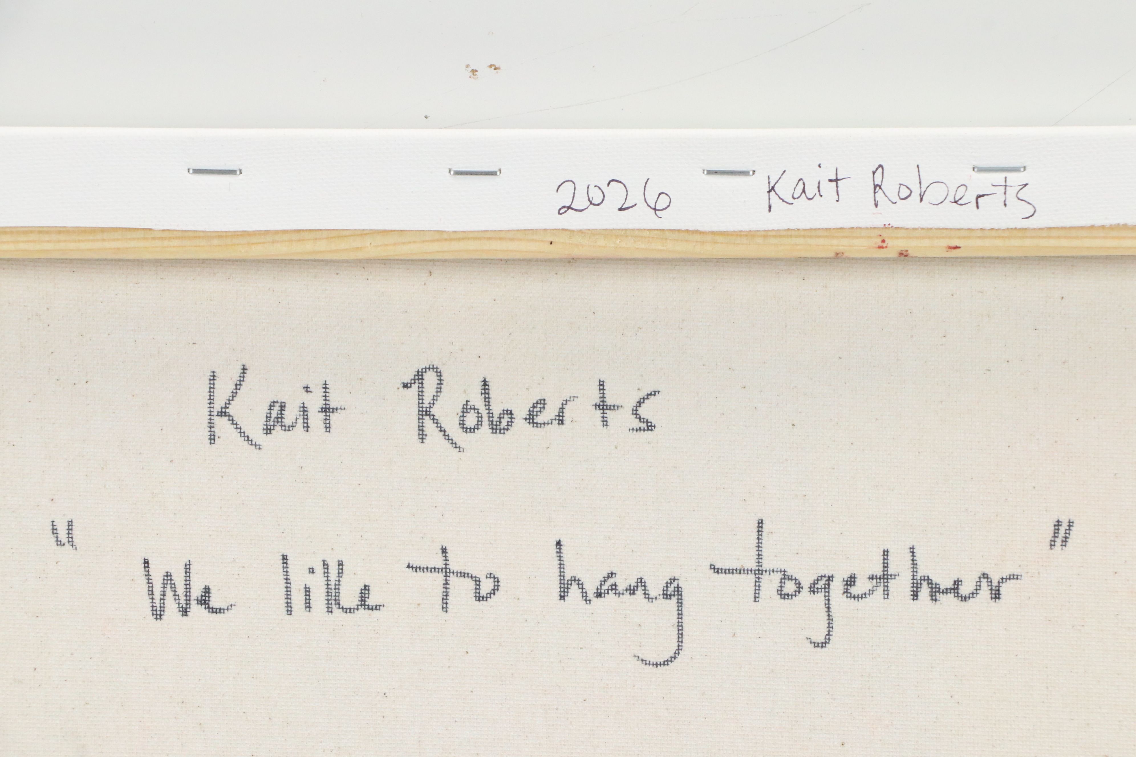 Kait Roberts Acrylic Painting "We Like To Hang Together," 2026