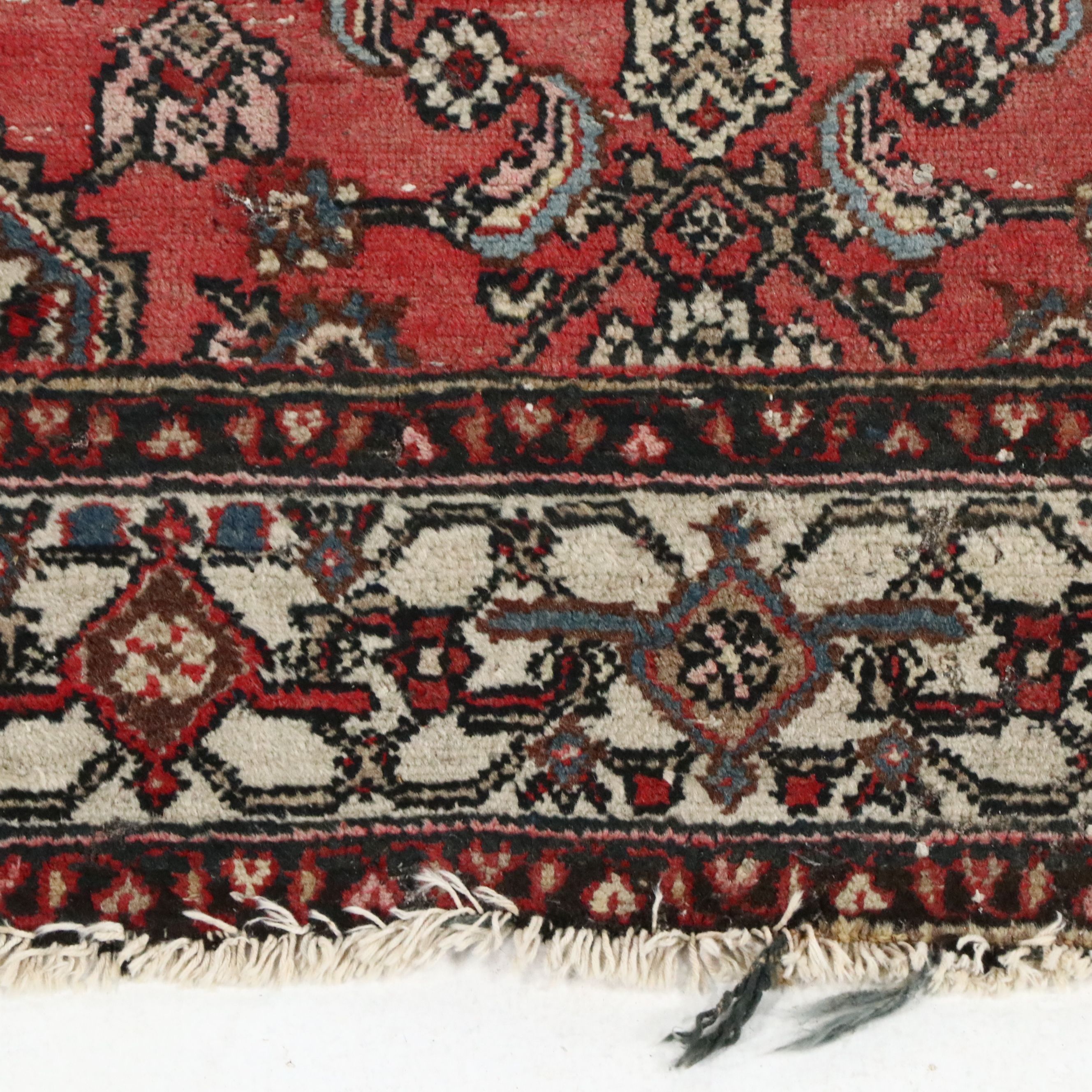 4'4 x 6'5 Hand-Knotted Persian Hamadan Area Rug