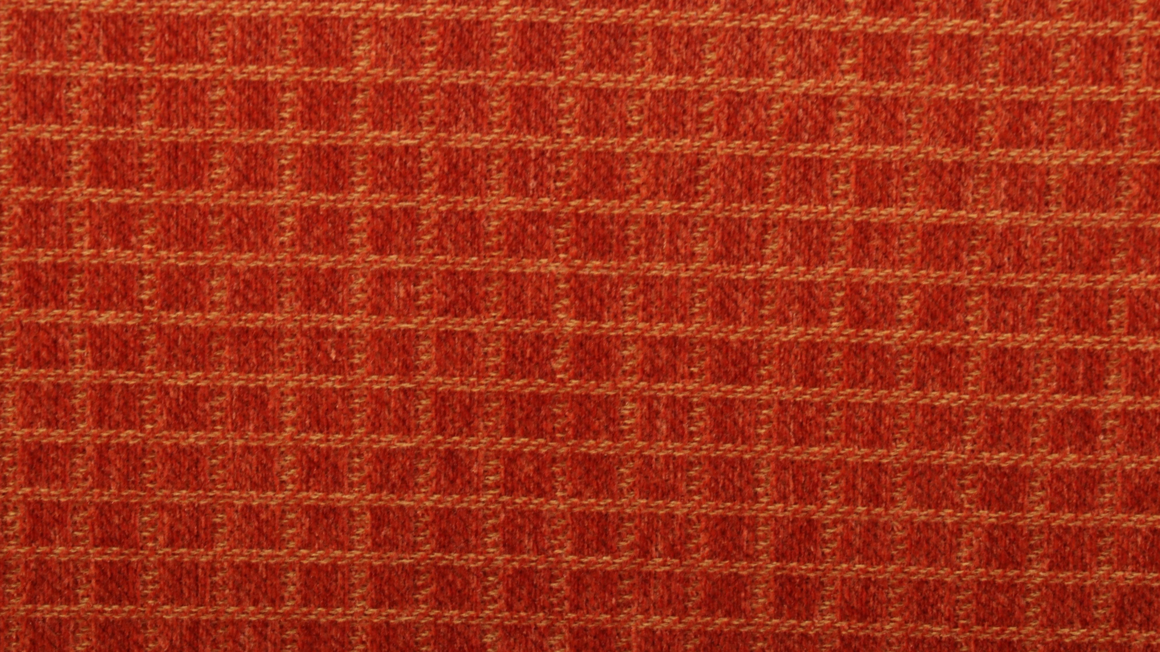 Mid Century Modern Style Orange Upholstered Loveseat