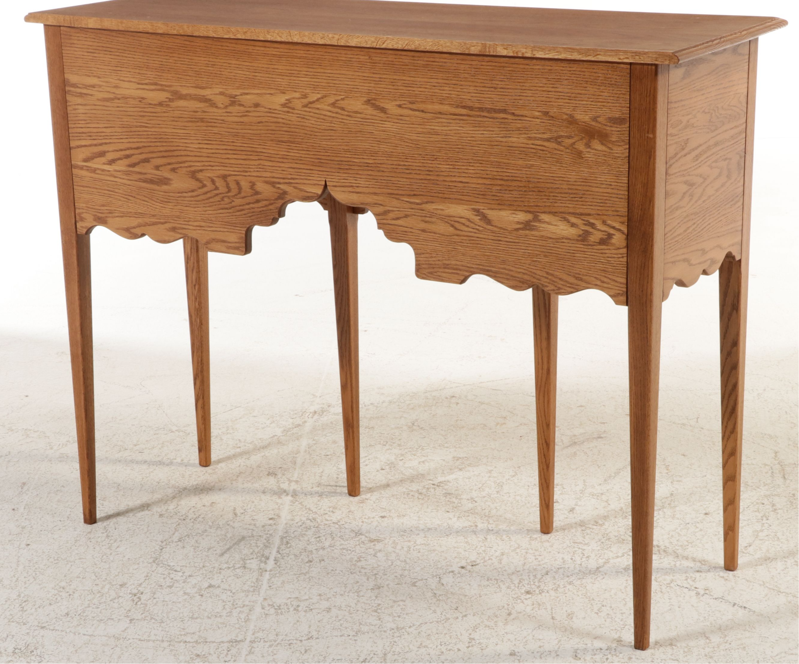 Georgian Style Oak Six-Leg Three-Drawer Huntboard, Late 20th Century