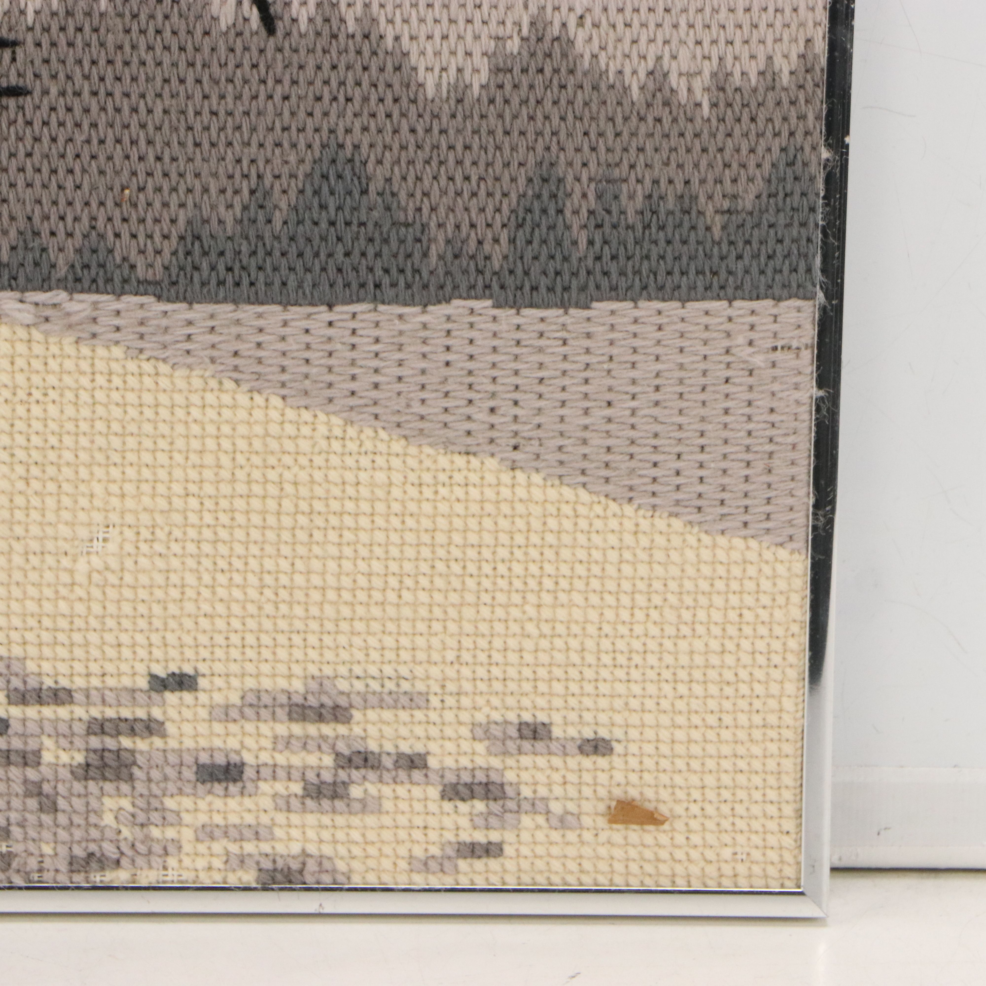 Cross-Stitch Embroidery of Tree in Winter, Late 20th to 21st Century