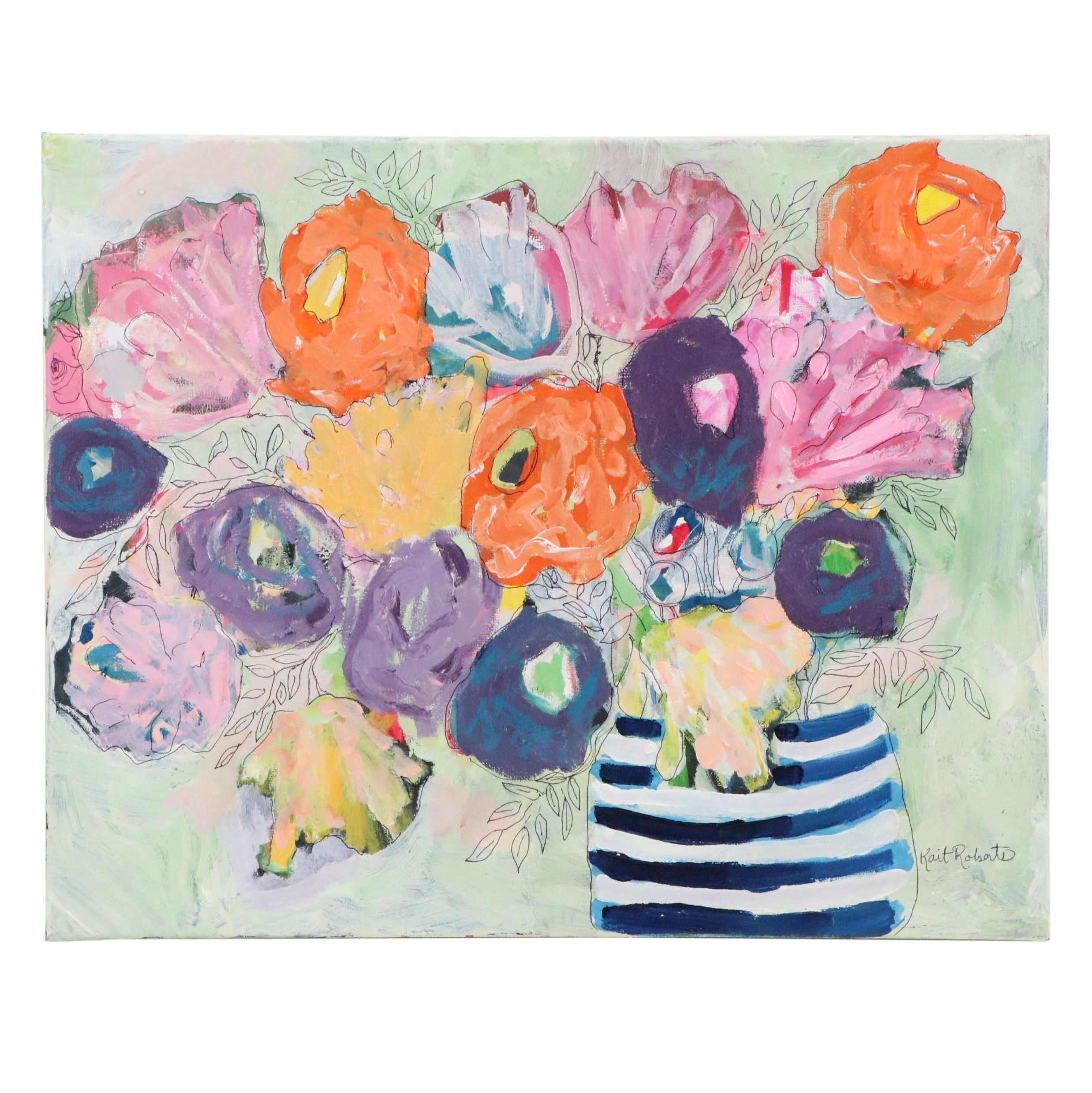 Kait Roberts Acrylic Painting "We Like To Hang Together," 2026