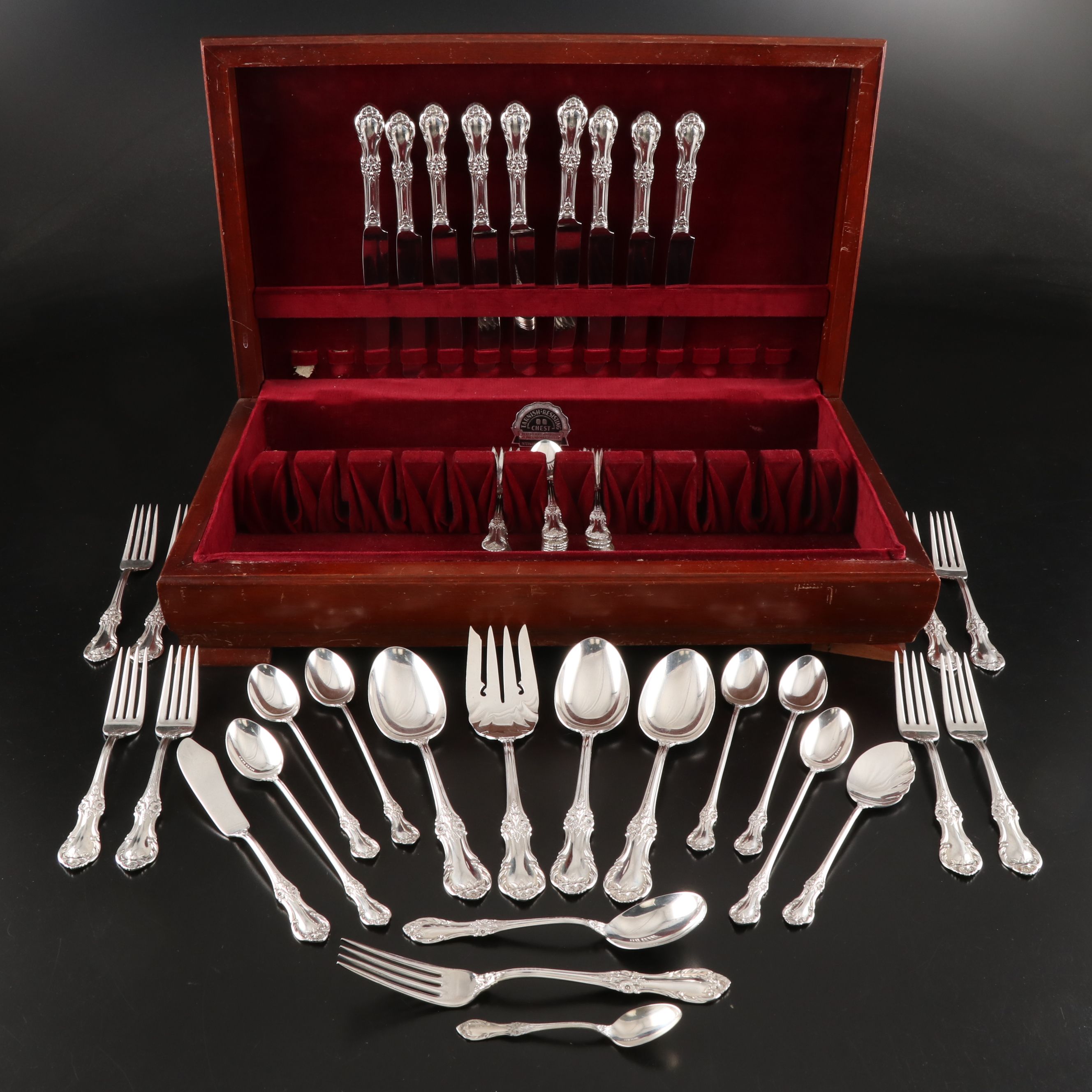 International Silver "Wild Rose" Sterling Silver Flatware, 1948 - 2009