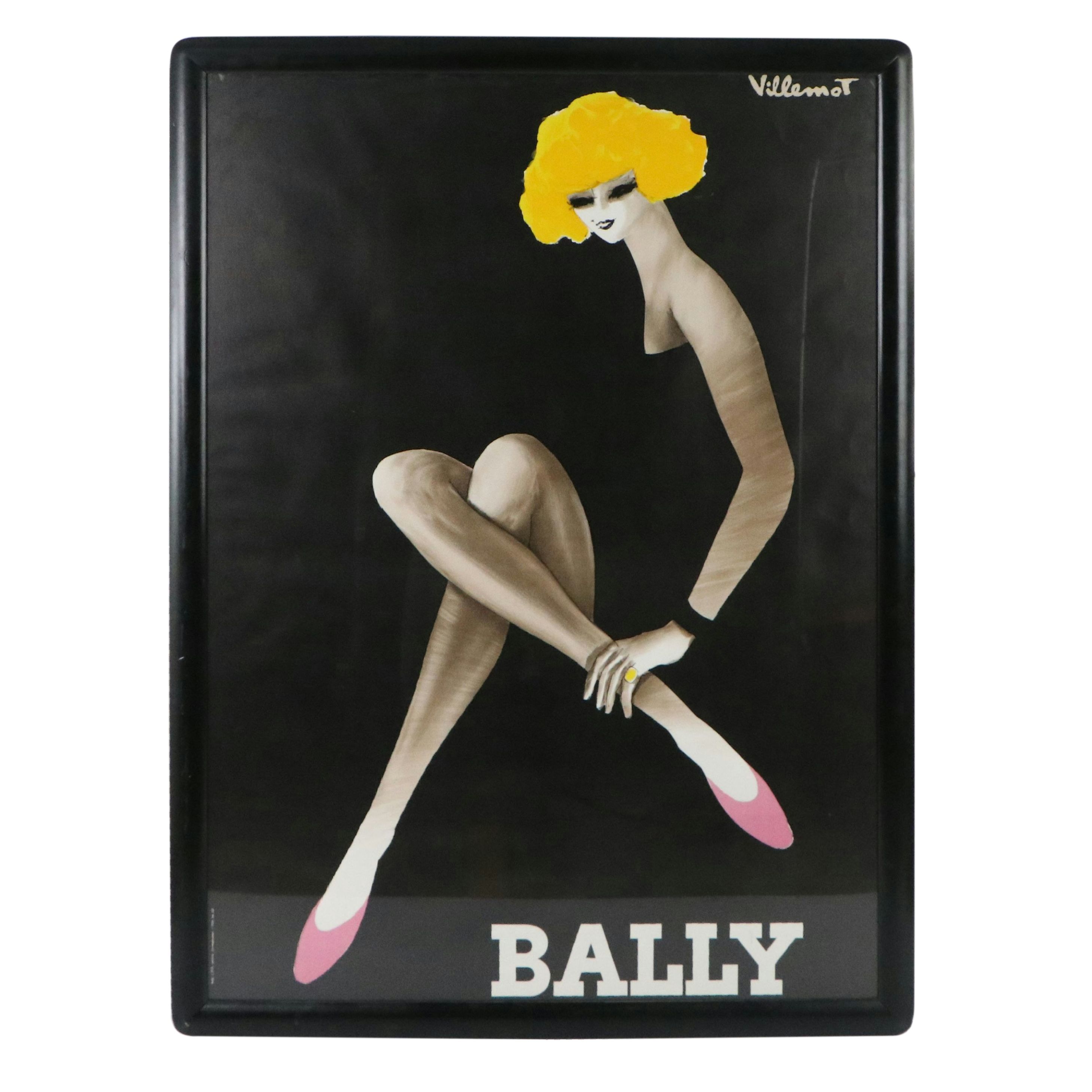 Lithograph Poster After Bernard Villemot for Bally (Blonde), 1982