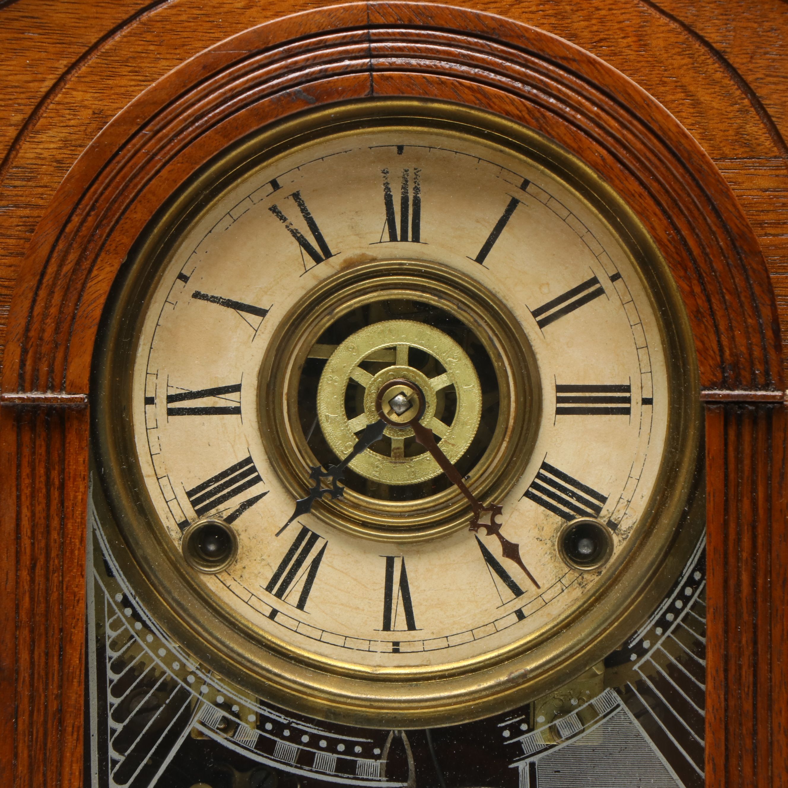 William L. Gilbert Aesthetic Movement Style "Elia" Walnut Mantel Clock