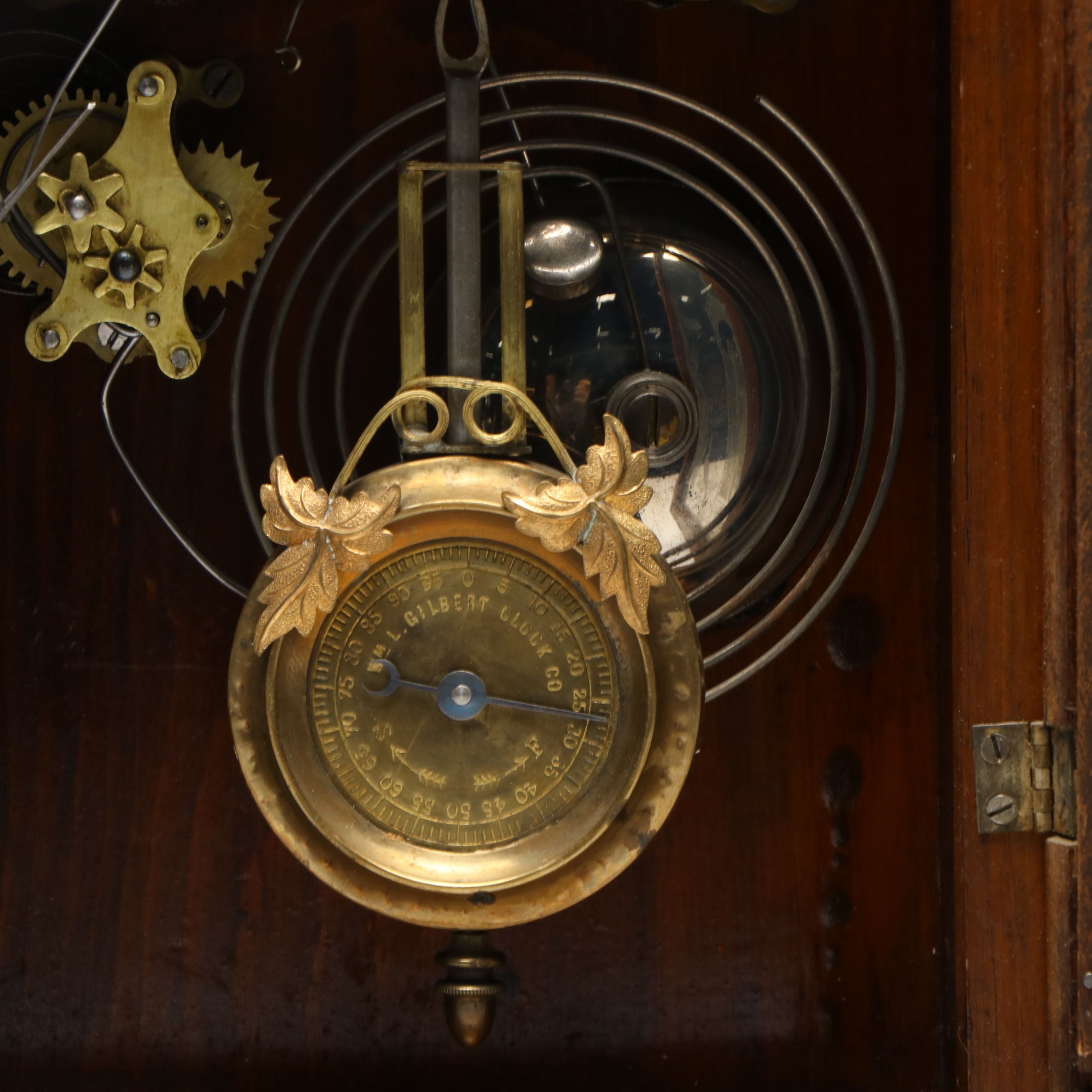 William L. Gilbert Aesthetic Movement Style "Elia" Walnut Mantel Clock